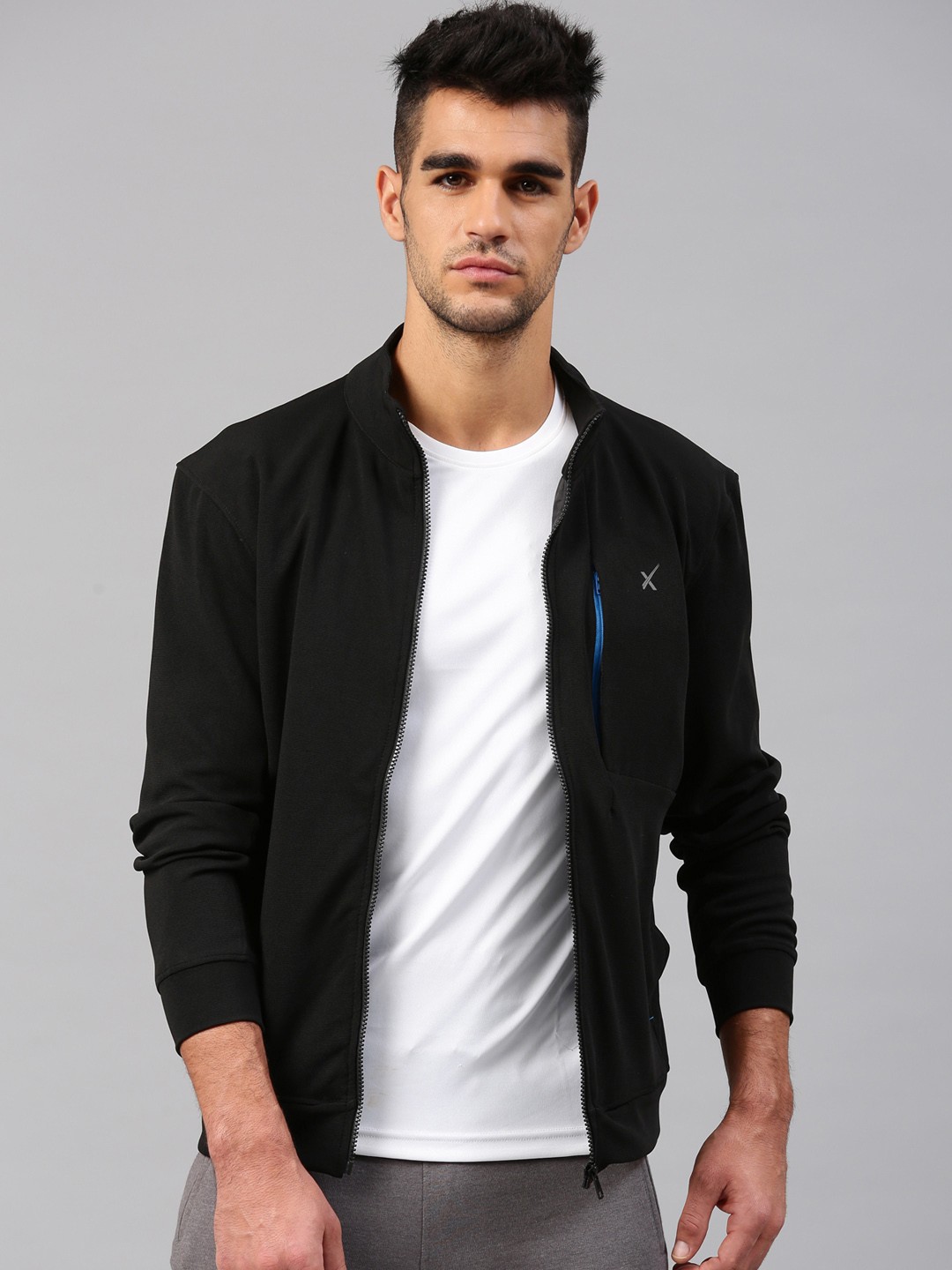 

HRX by Hrithik Roshan Men Black Solid Sporty Jacket