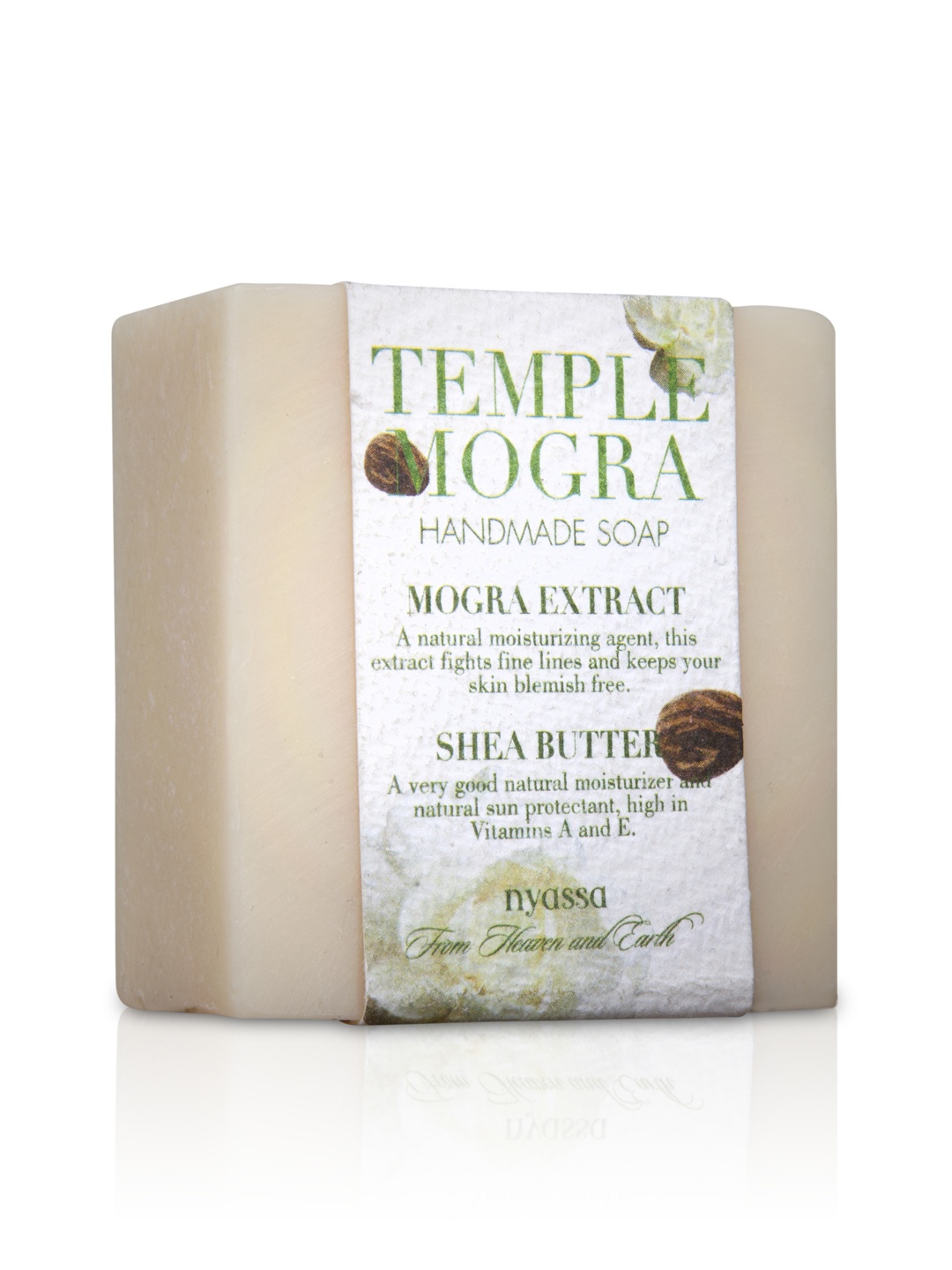 

Nyassa Unisex Temple Mogra Handmade Soap 150g, Off white