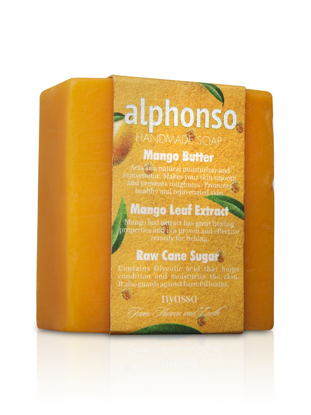 

Nyassa Unisex Alphonso Handmade Sugar Soap 150g, Yellow