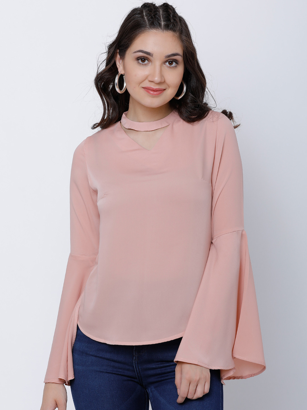 

Tokyo Talkies Women Pink Solid Top
