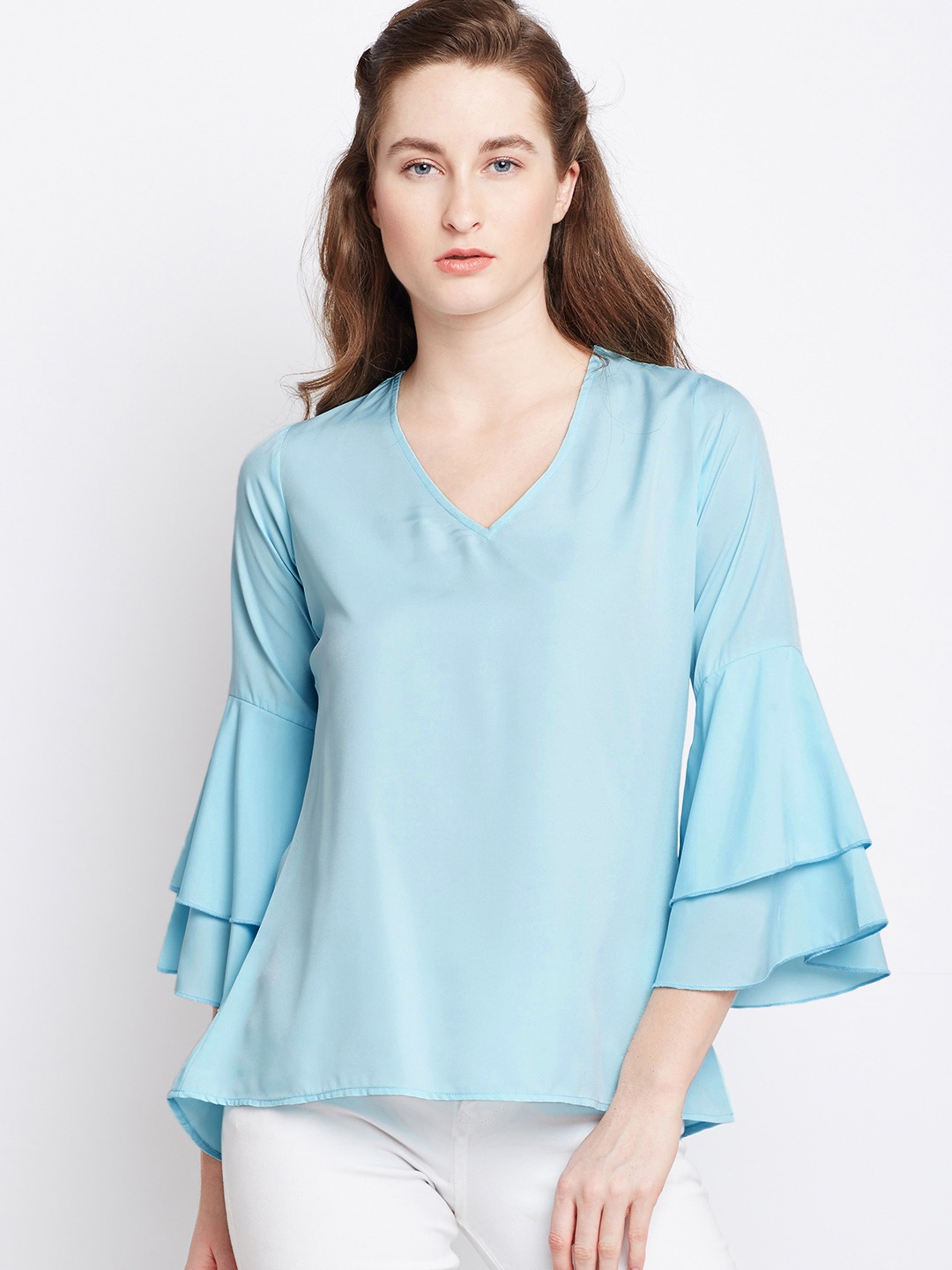 

Berrylush Women Blue Solid Top