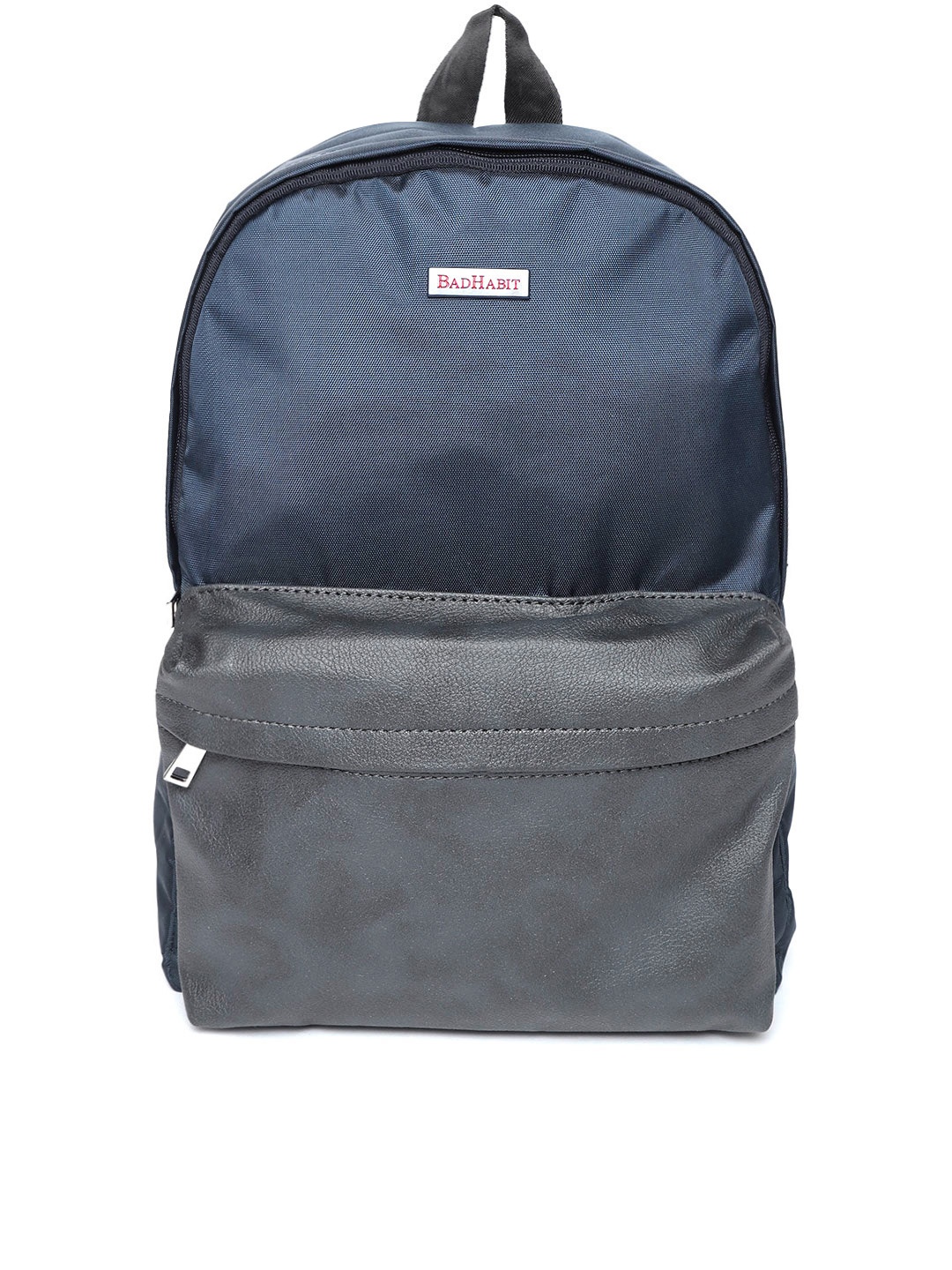 

BAD HABIT Men Navy Blue & Charcoal Grey Backpack