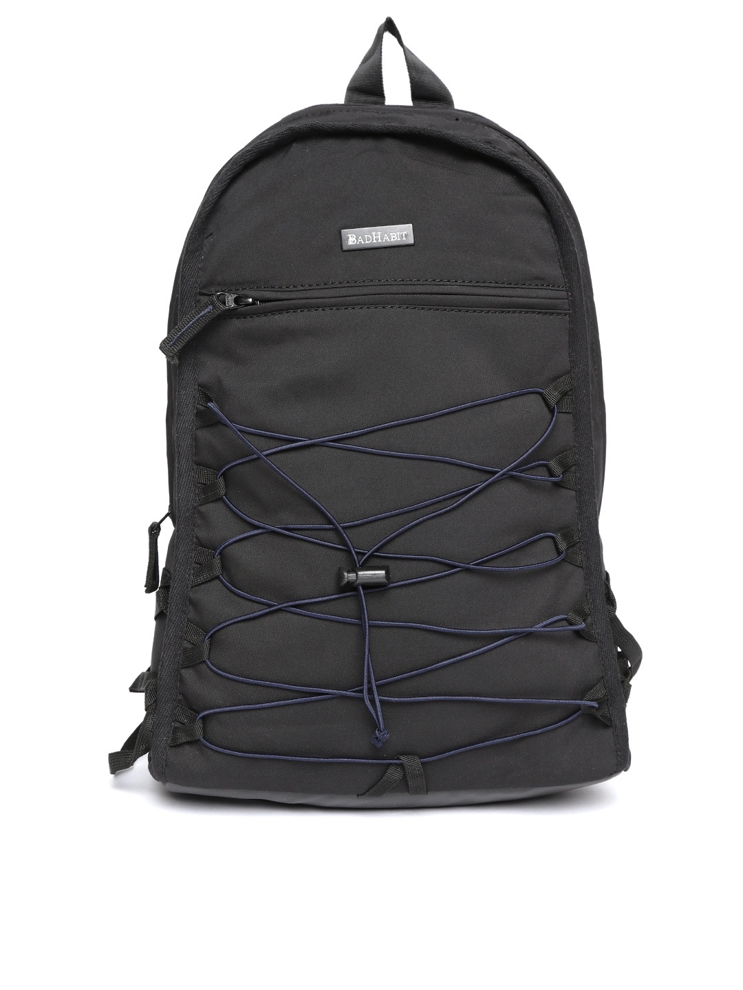 

BAD HABIT Men Black Solid Laptop Backpack