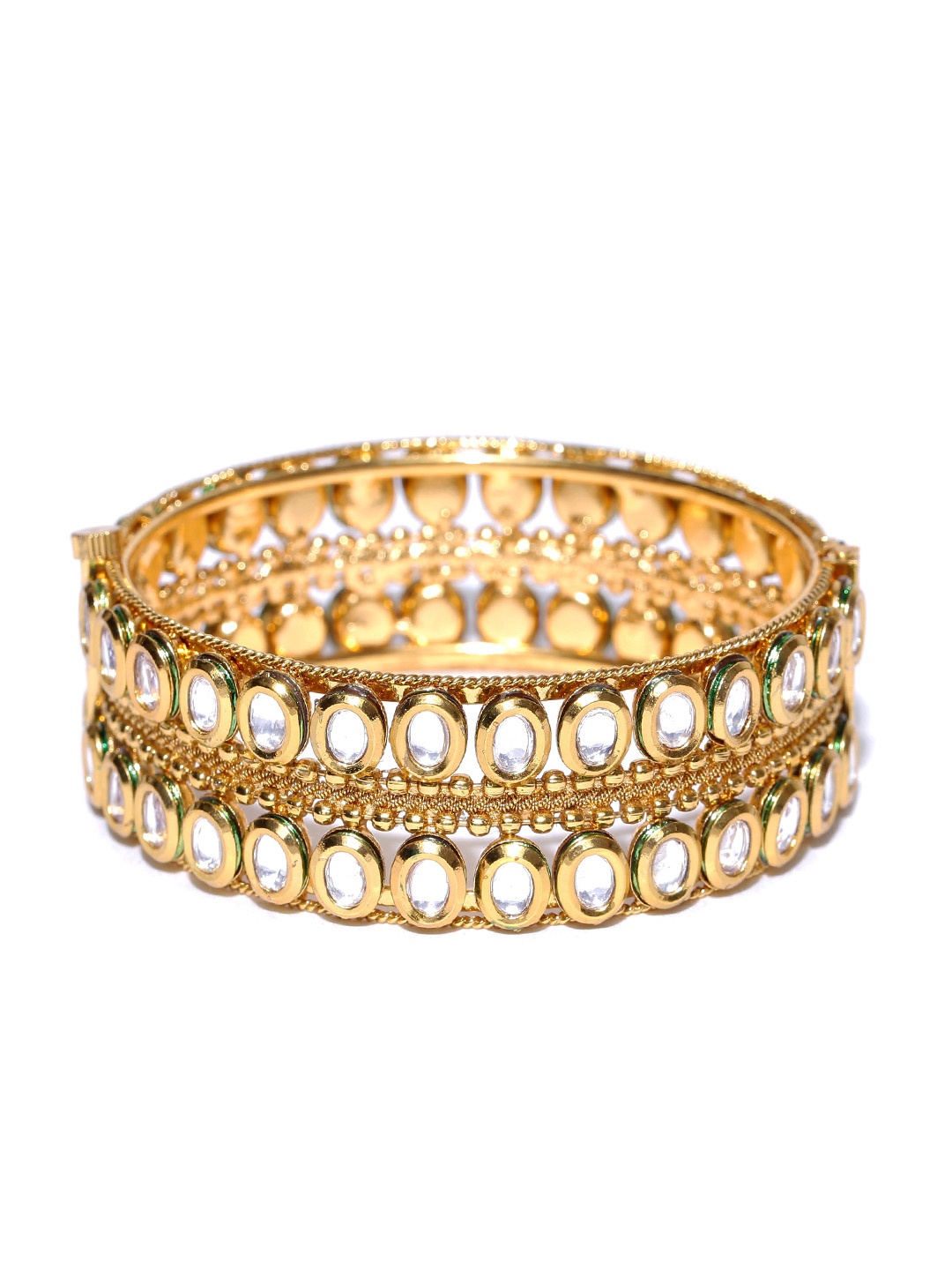 

Priyaasi Gold-Plated Kundan-Studded Handcrafted Cuff Bracelet