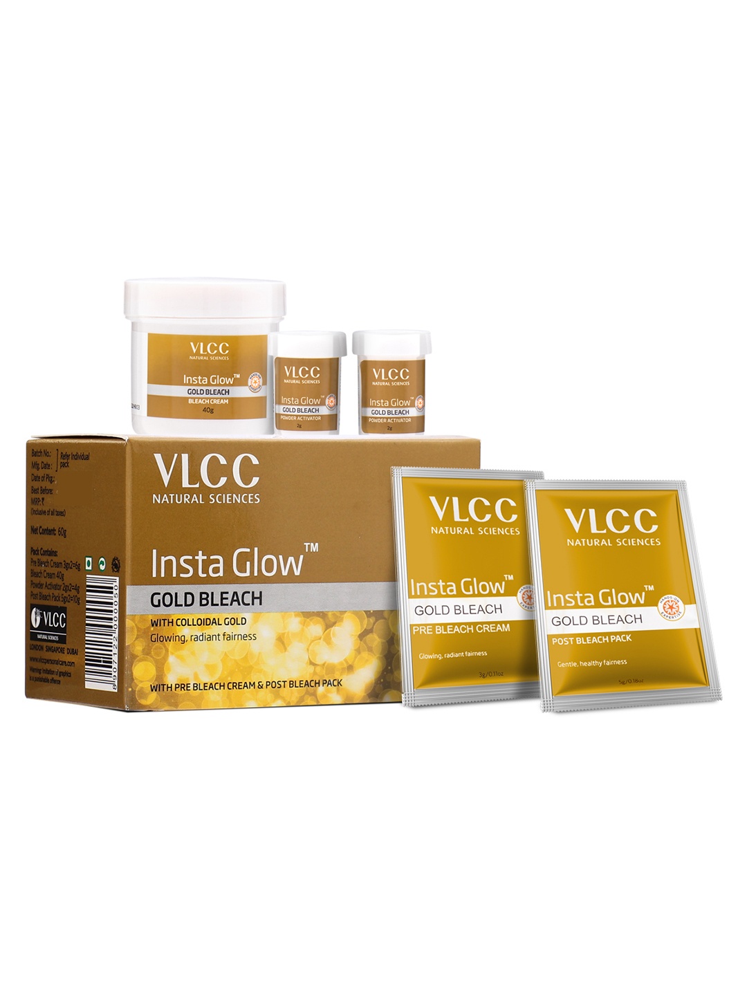 

VLCC Unisex Insta Glow Gold Bleach 60 g