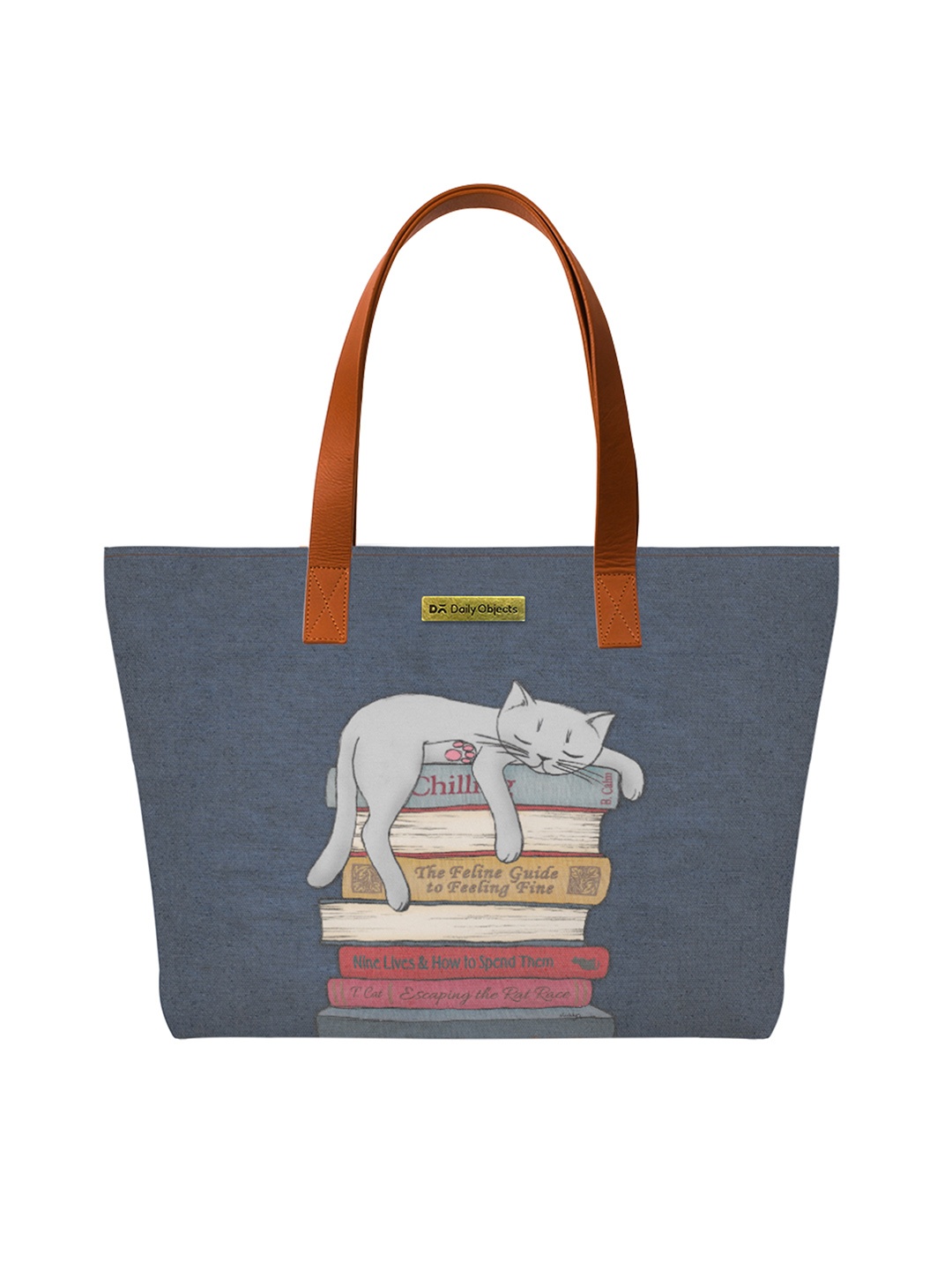 

DailyObjects Blue Printed Tote Bag