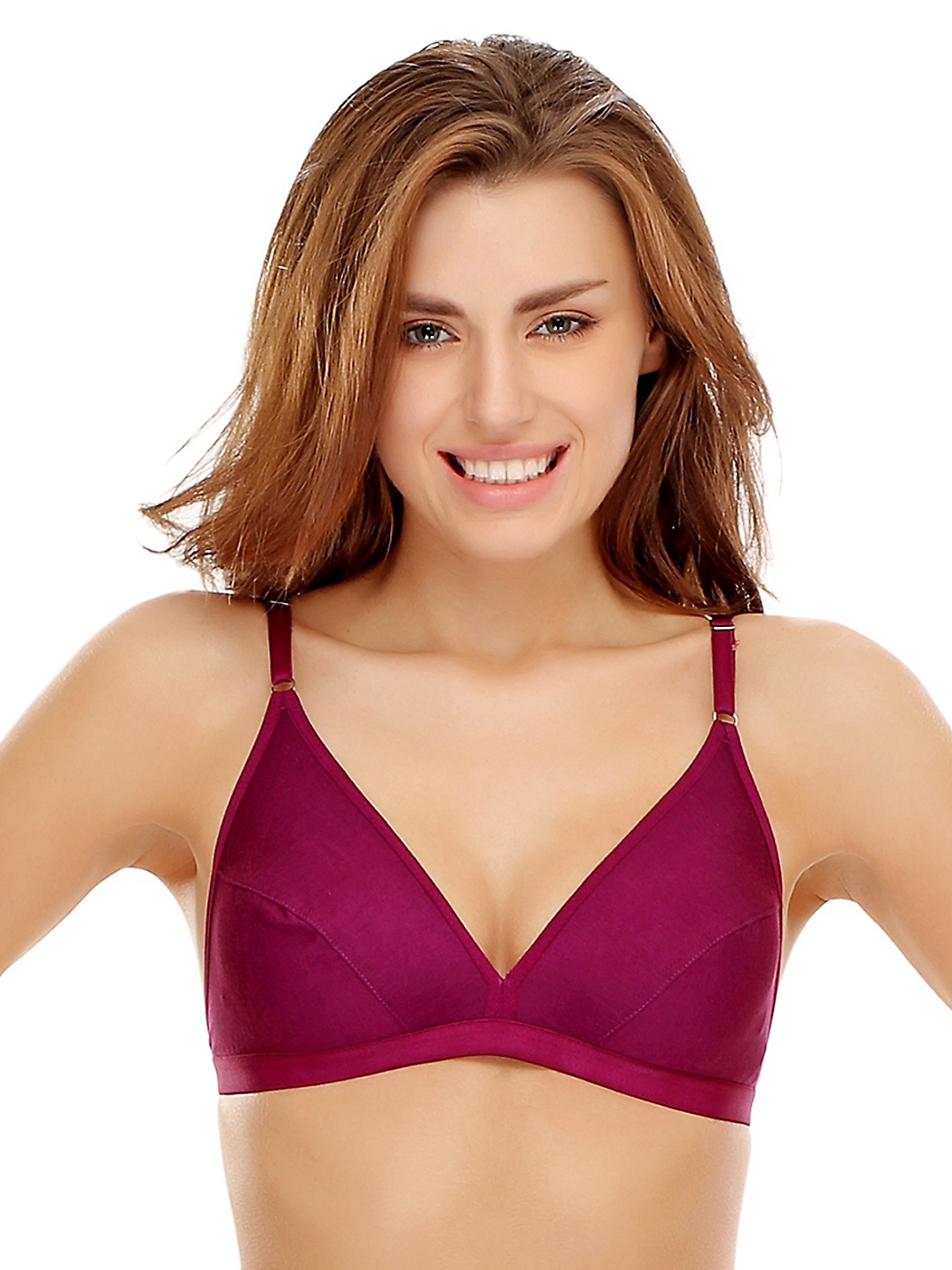

Clovia Cotton Soft Cup Bra In Purple