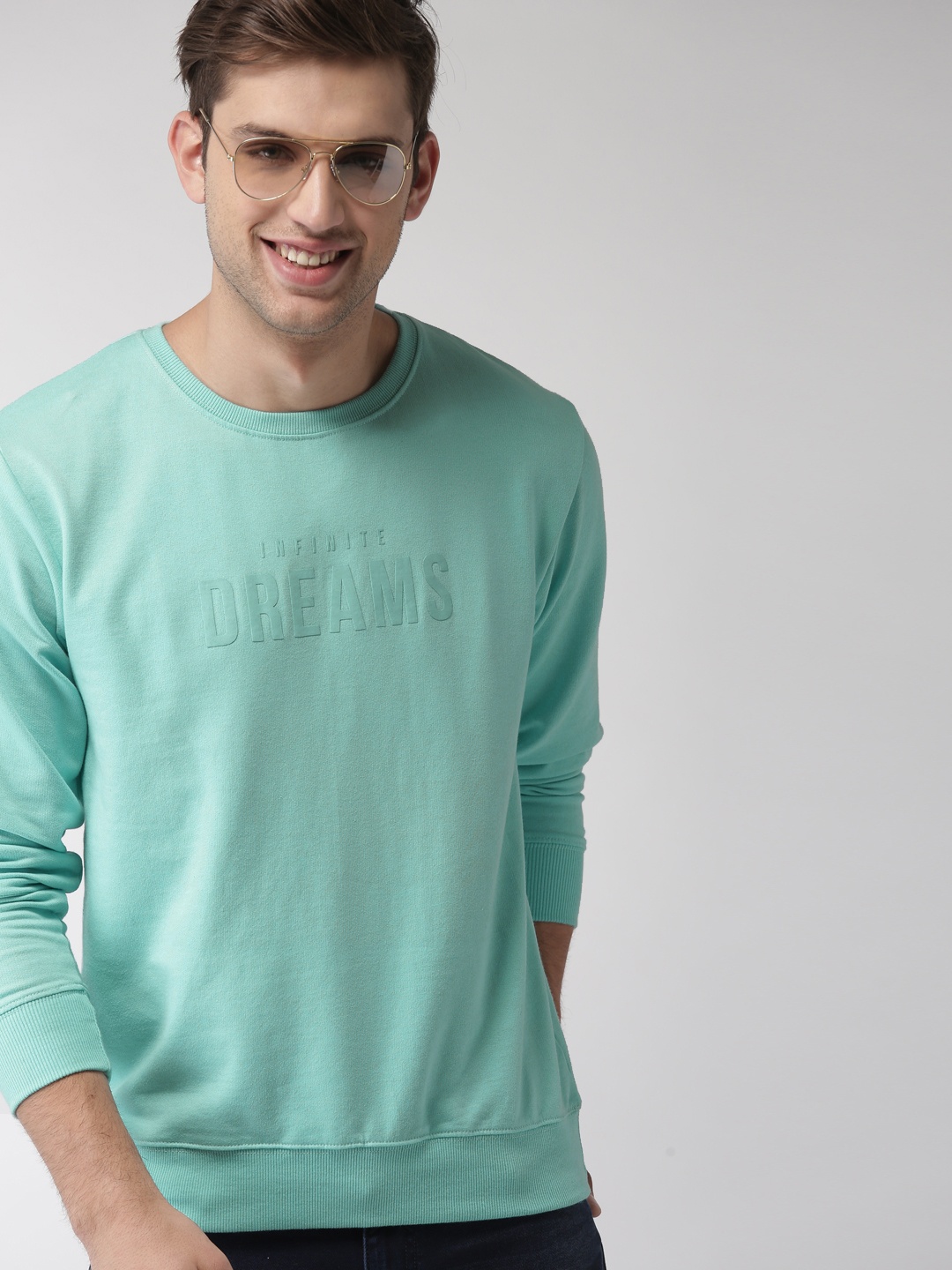 

Mast & Harbour Men Blue Printed Sweatshirt