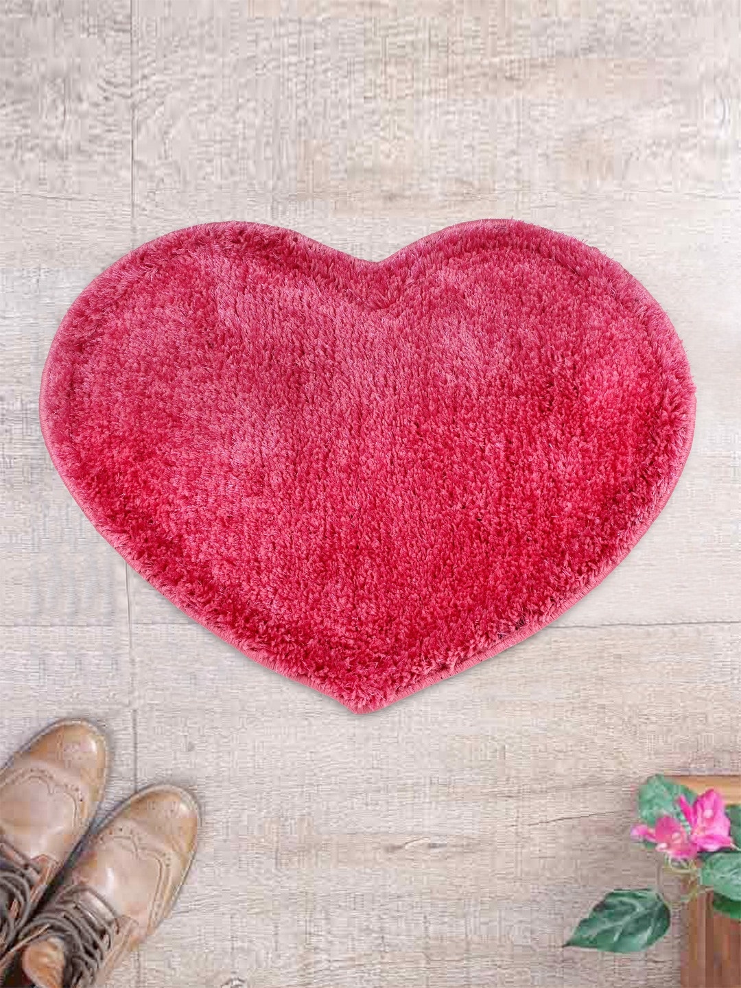 

ROMEE Pink Heart-Shaped Doormat