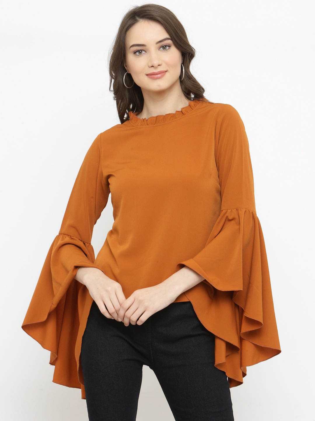 

plusS Women Brown Solid Top