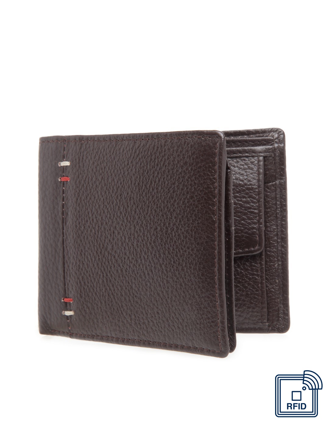 

Teakwood Leathers Men Brown Textured Two Fold Leather Wallet