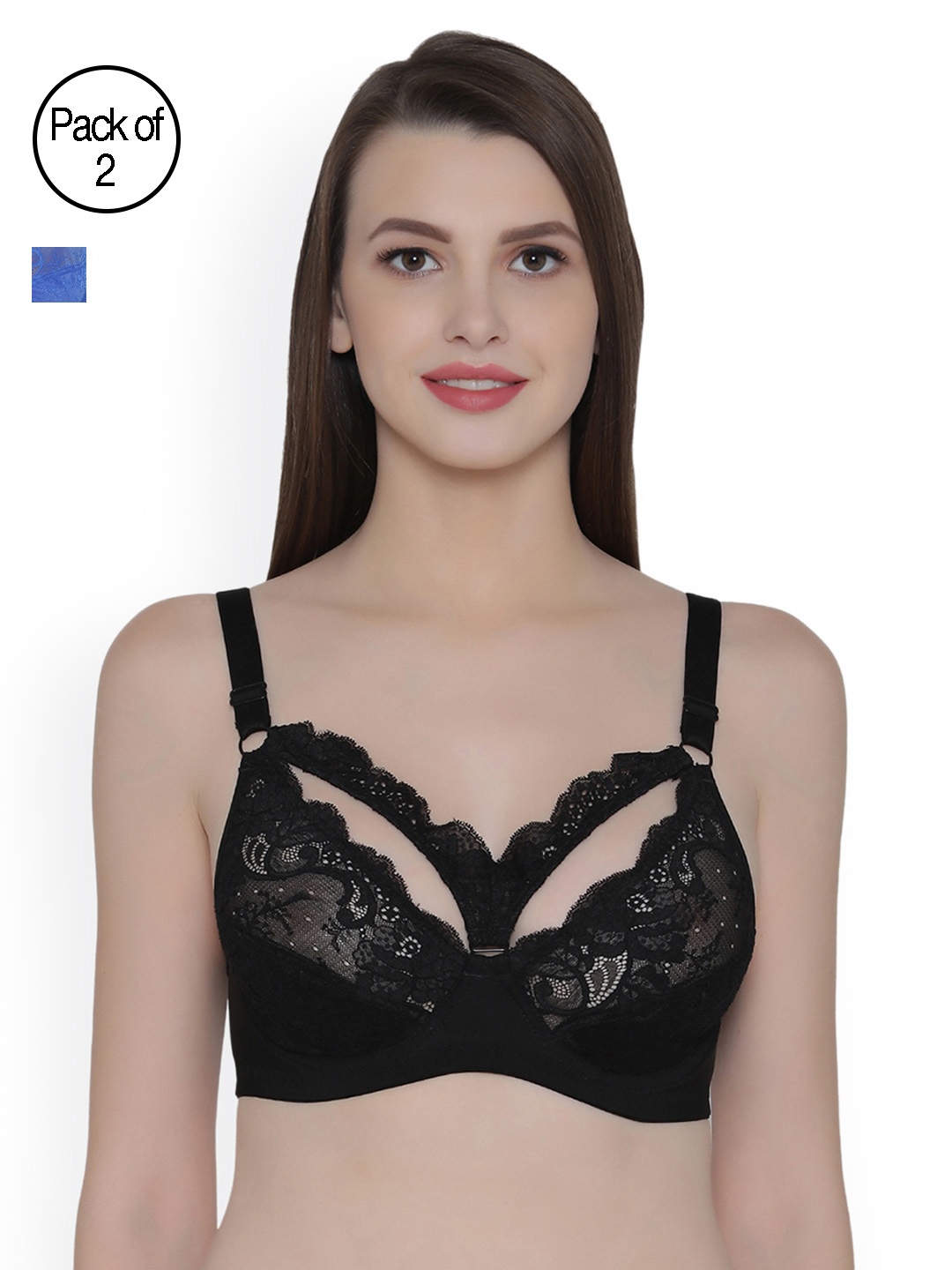 

Clovia Pack Of 2 Bra, Blue