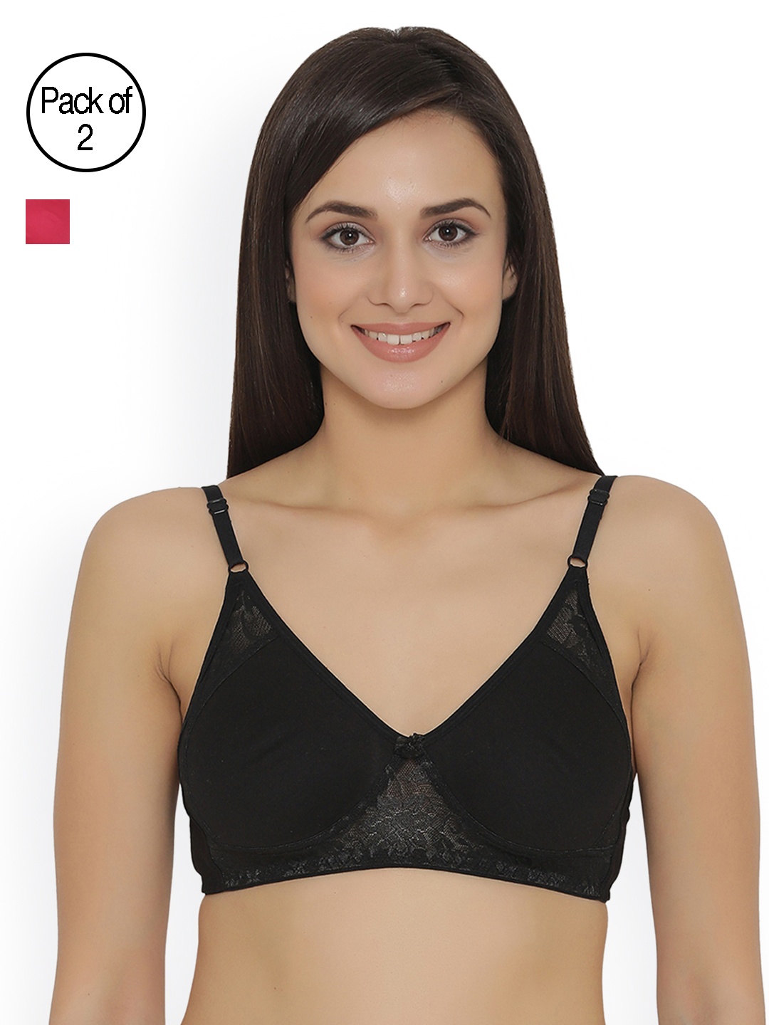 

Clovia Pack Of 2 Bra, Black
