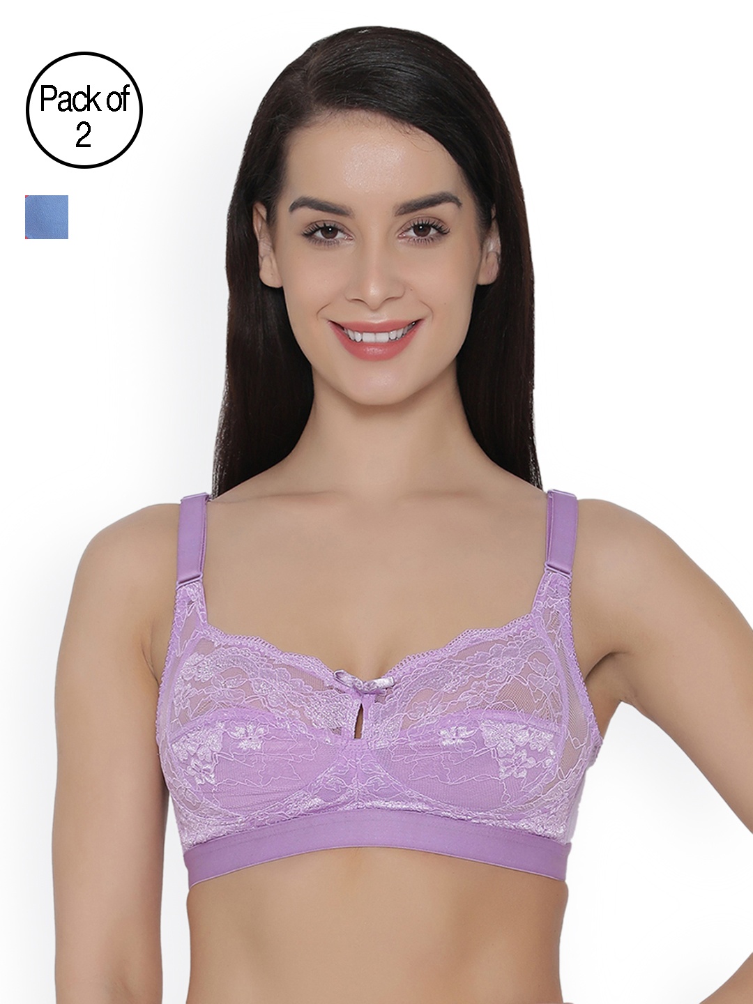 Clovia Pack Of 2 Bra, Blue
