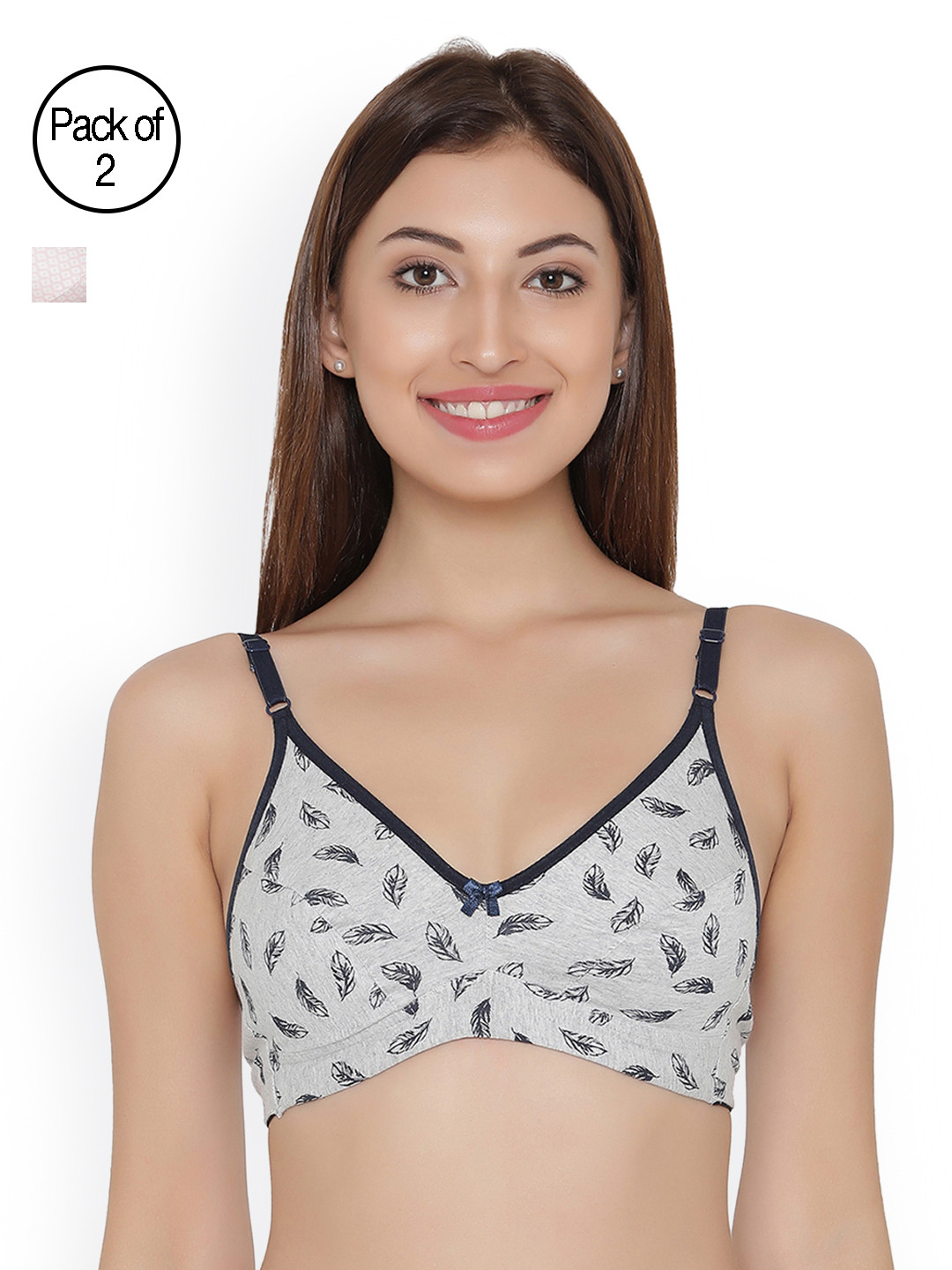 

Clovia Pack Of 2 Bra, Grey