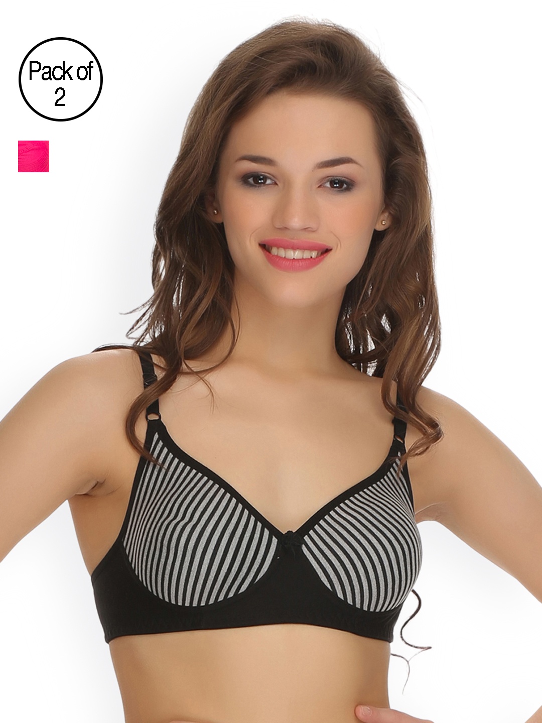 

Clovia Pack Of 2 Bra, Black