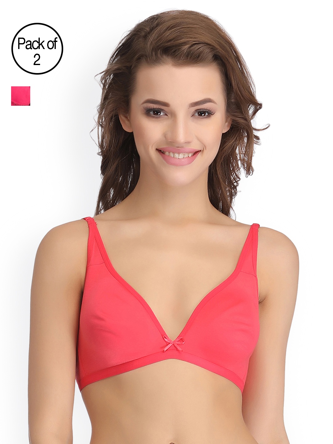 

Clovia Pack Of 2 Bra, Pink