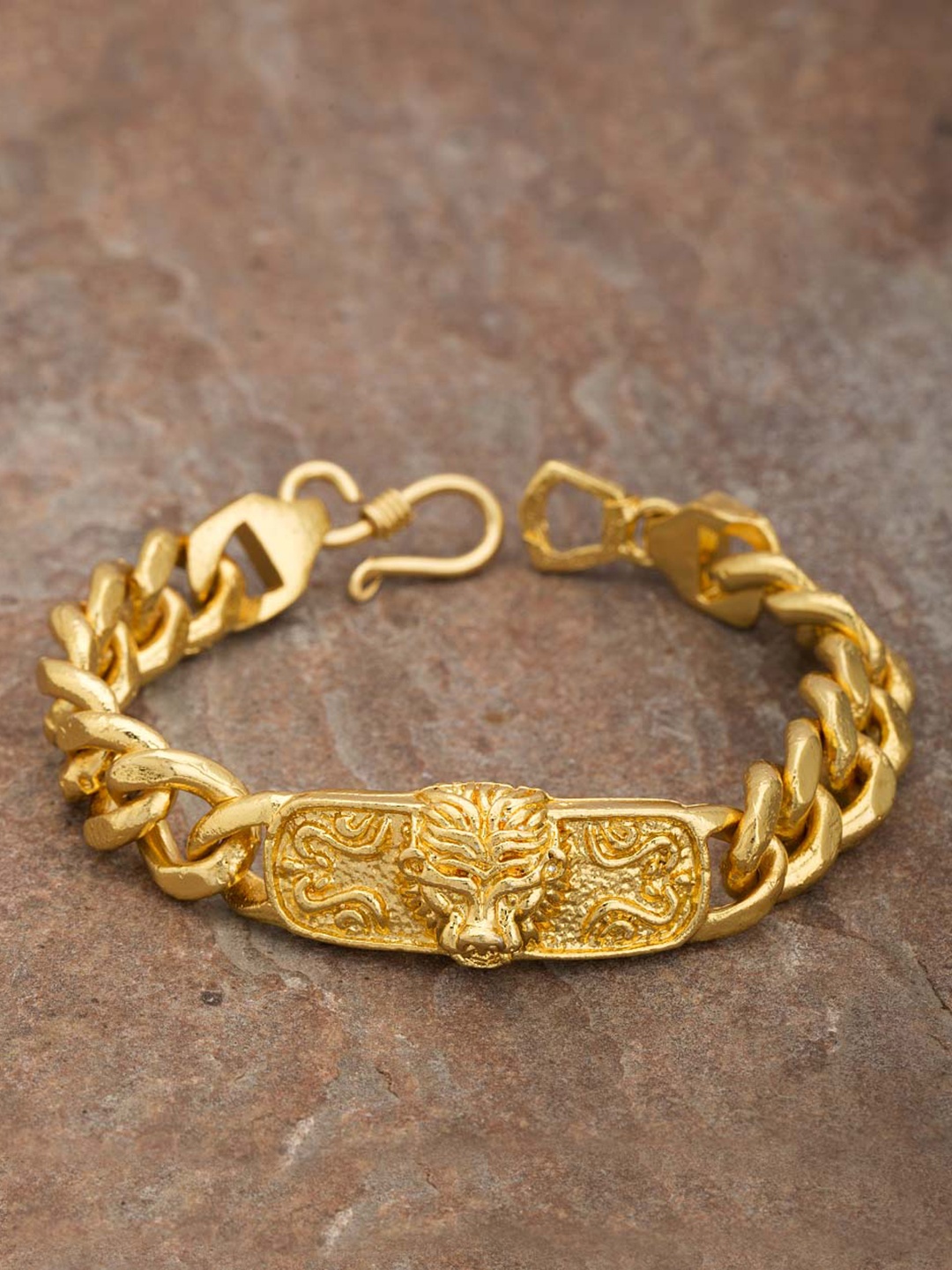 

Dare by Voylla Gold-Toned Brass Gold-Plated Handcrafted Link Bracelet