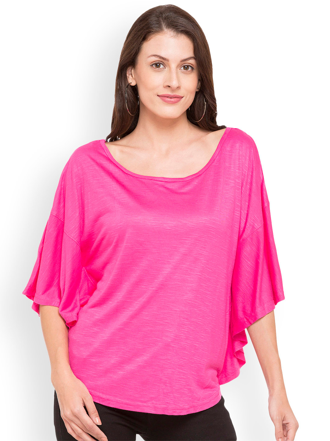 

Globus Women Pink Solid Regular Top