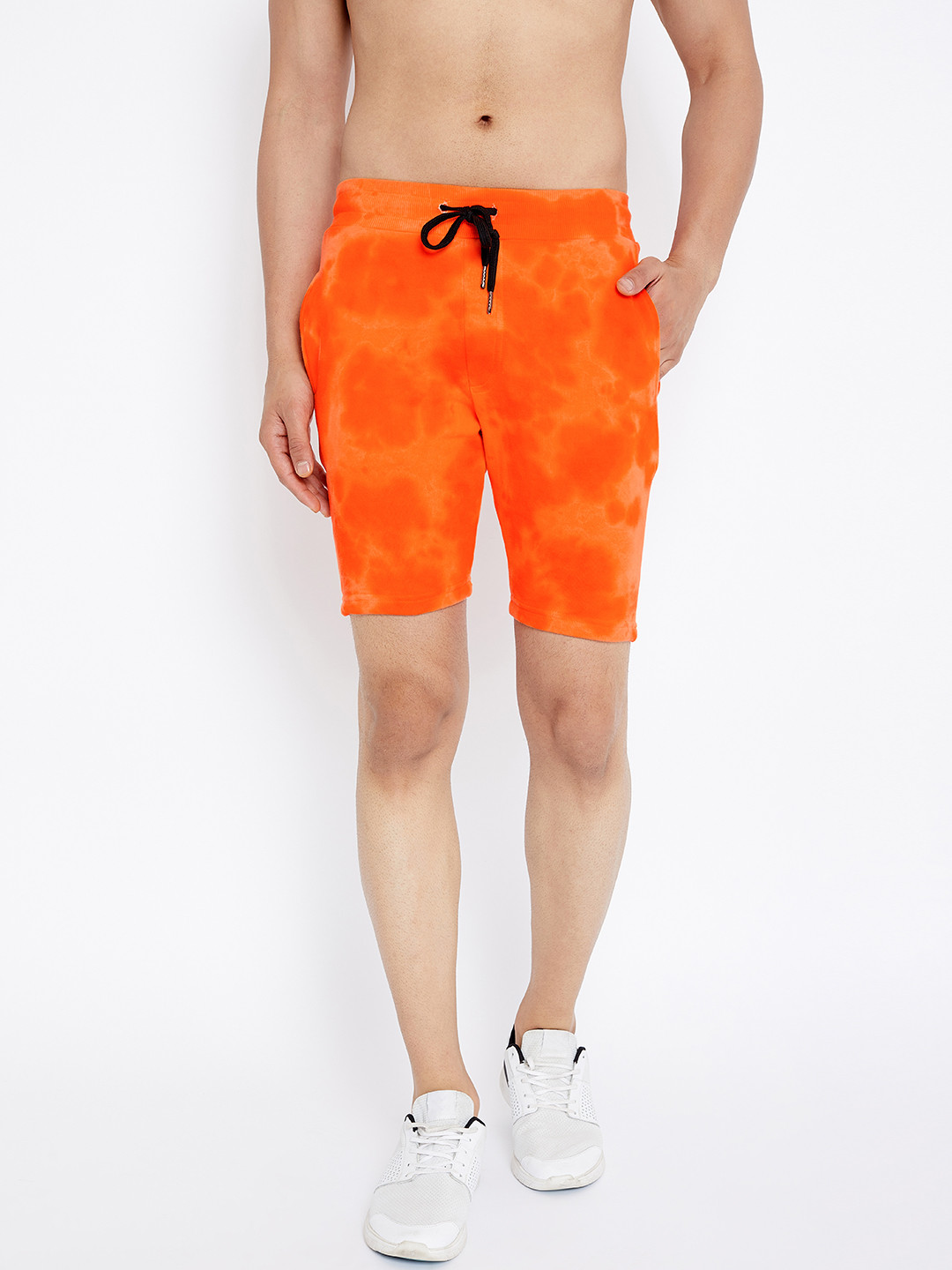 

FUGAZEE Men Orange Printed Slim Fit Regular Shorts