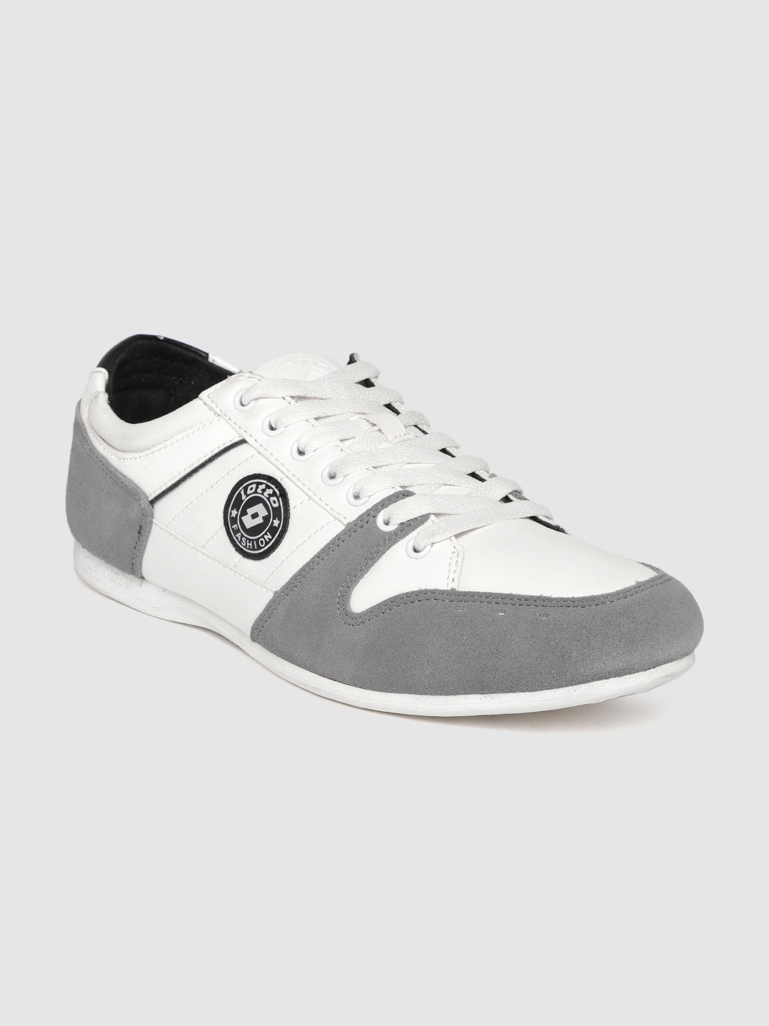 

Lotto Men White & Grey Colourblocked Sneakers