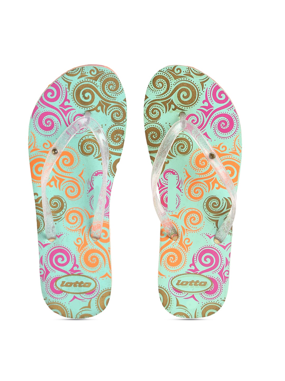 

Lotto Women Transparent Printed Thong Flip-Flops