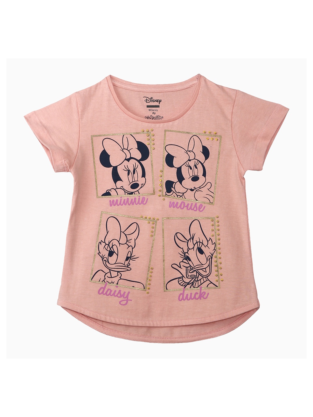 

Mickey & Friends featured Peach Tshirt for Girls