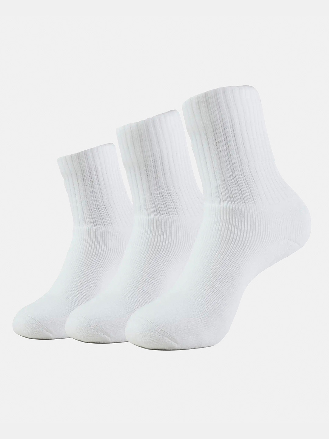 

Jockey Pack of 3 Compact Cotton Terry Crew Length Socks With StayFresh Treatment-7030, White