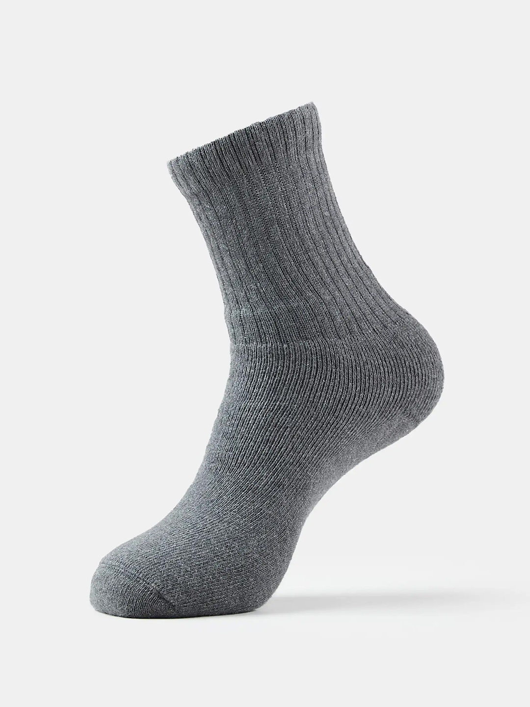 

Jockey Compact Cotton Terry Crew Length Socks With StayFresh Treatment-7035, Grey