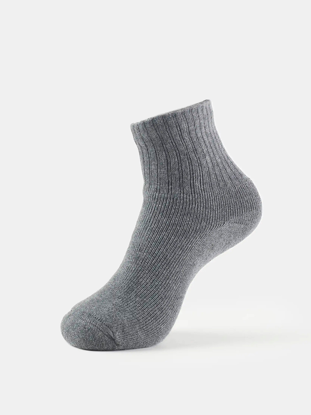

Jockey Compact Cotton Terry Ankle Length Socks With StayFresh Treatment-7036, Grey