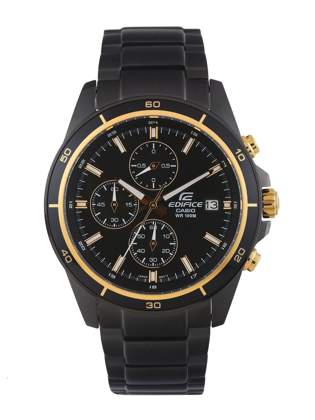 

CASIO Men EDifice EFR-526BK-1A9VUDF Black Analog Dial Black Stainless Steel Band EX208