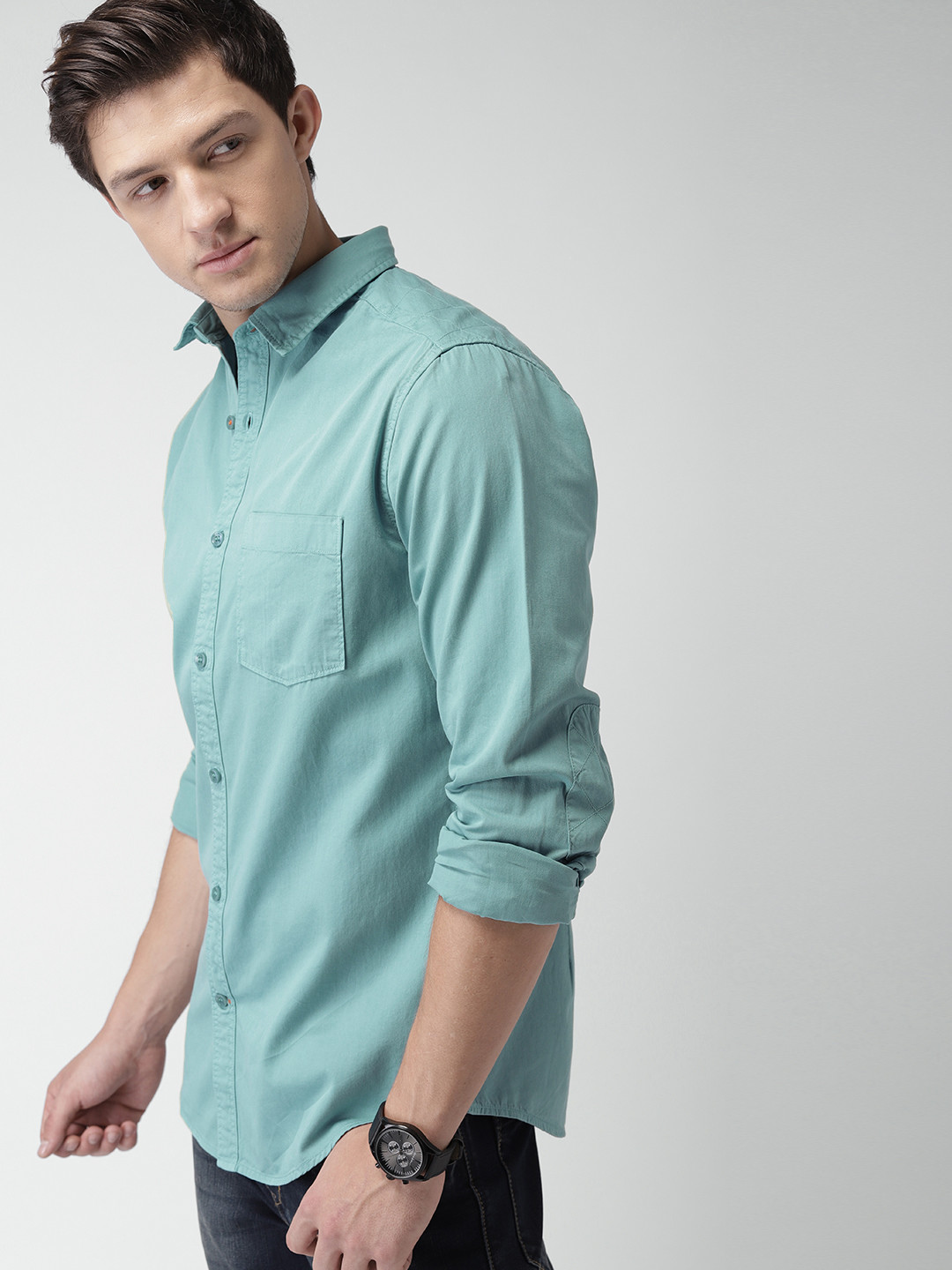 

Mast & Harbour Men Blue Classic Slim Fit Casual Shirt