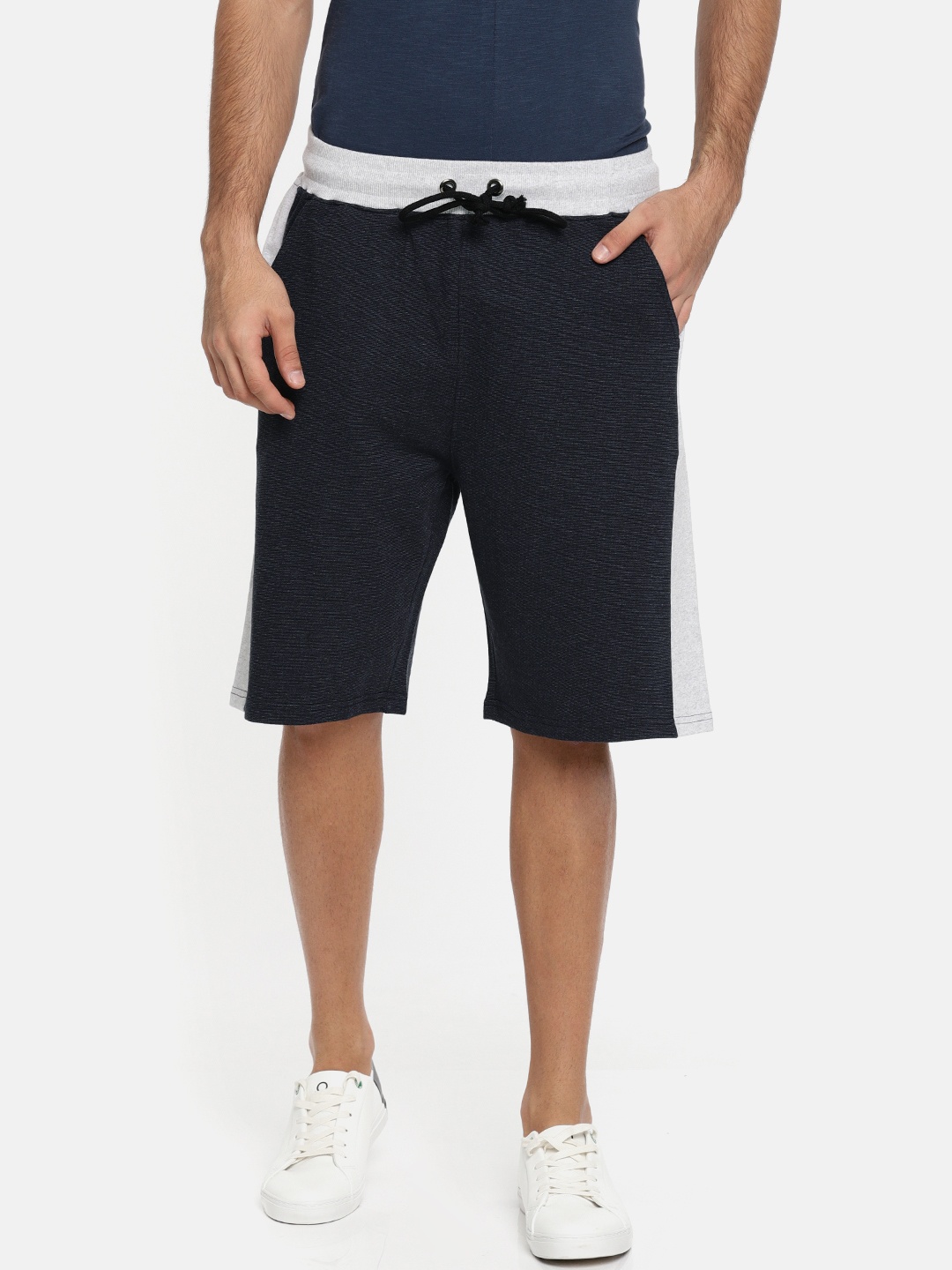 

ARISE Men Navy Blue Solid Regular Fit Shorts