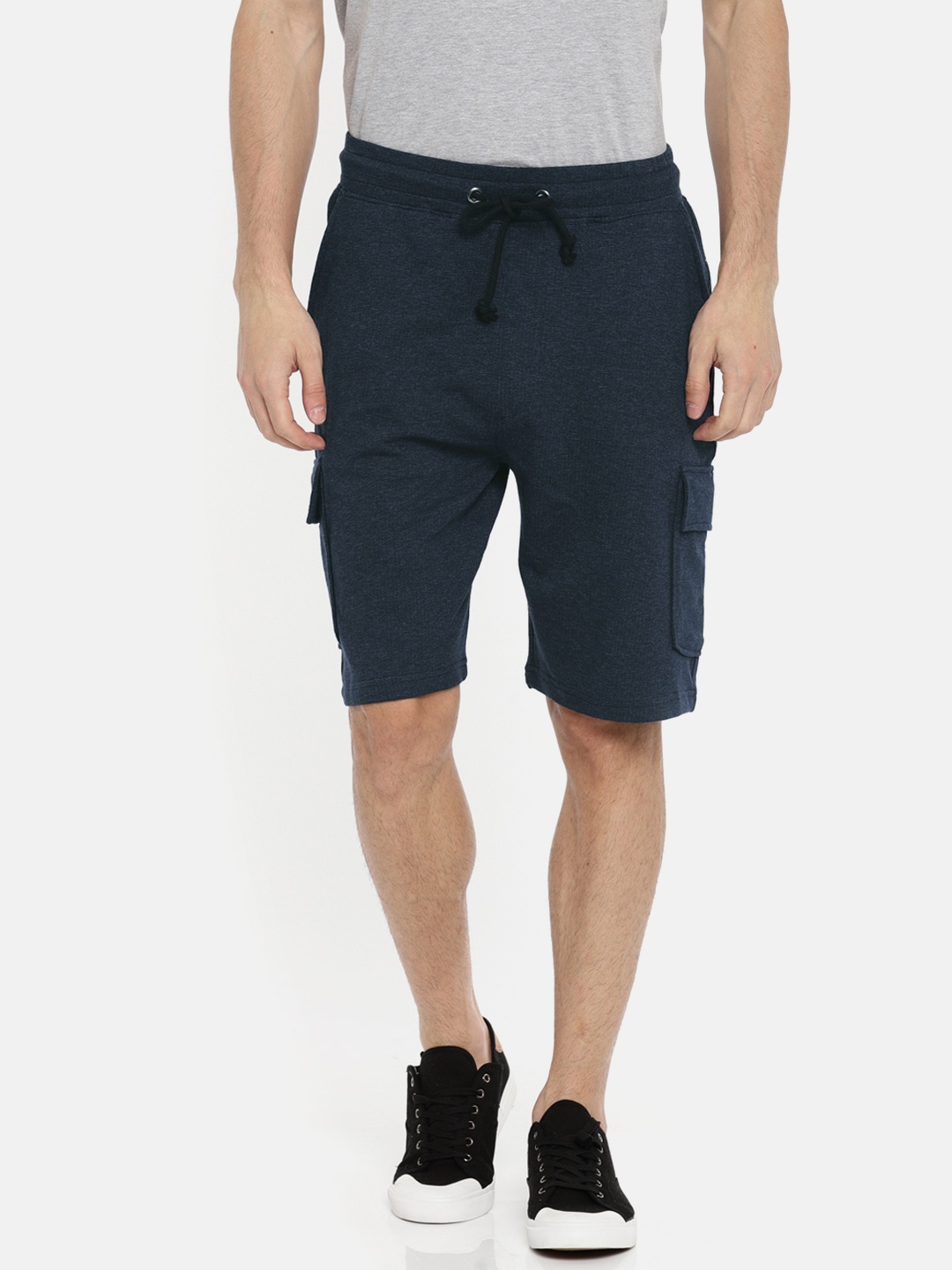 

ARISE Men Navy Blue Solid Regular Fit Shorts