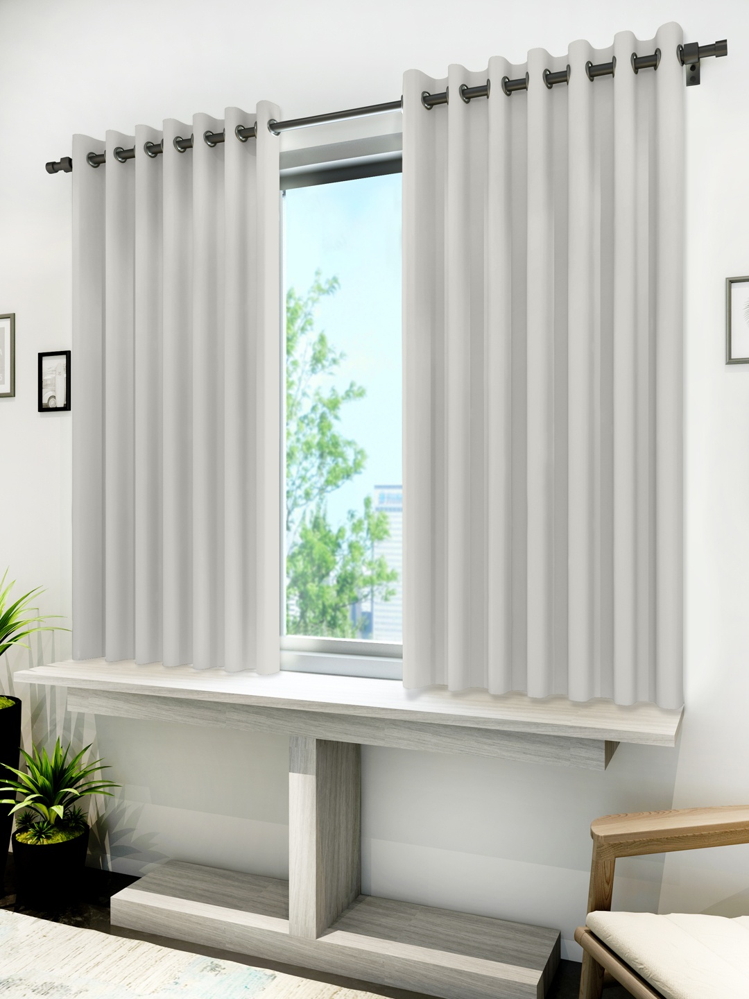 

Divine Casa Beige Black Out Window Curtains