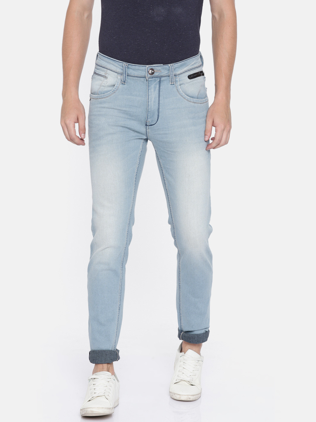 

Ed Hardy Men Blue Comfort Regular Fit Mid-Rise Clean Look Stretchable Jeans