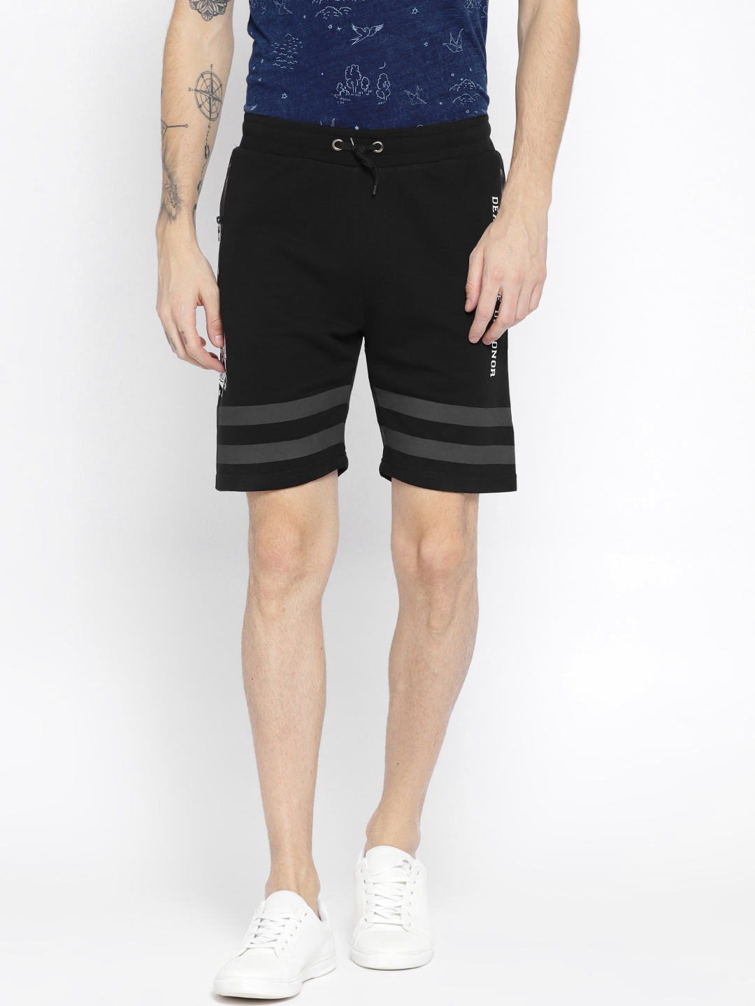 

Ed Hardy Men Black Solid Regular Fit Shorts