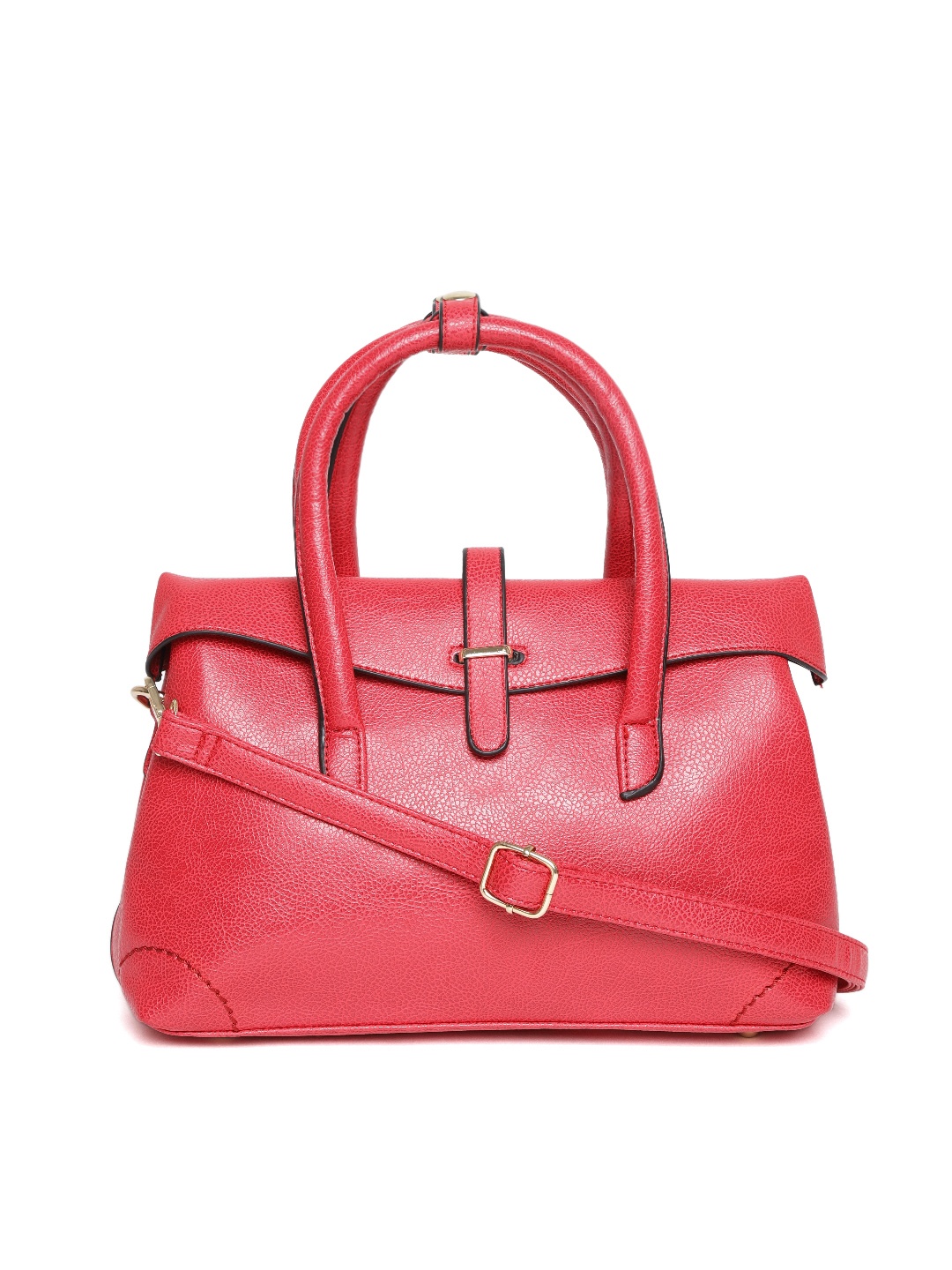 

Diana Korr Red Solid Handheld Bag with Sling Strap