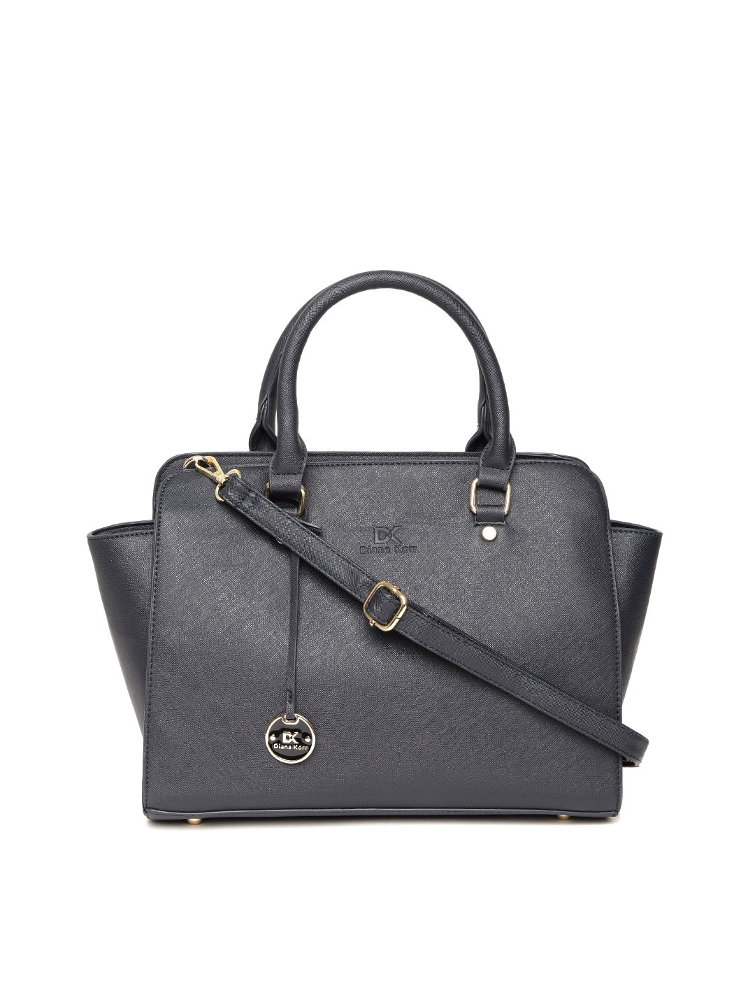 

Diana Korr Navy Blue Solid Handheld Bag