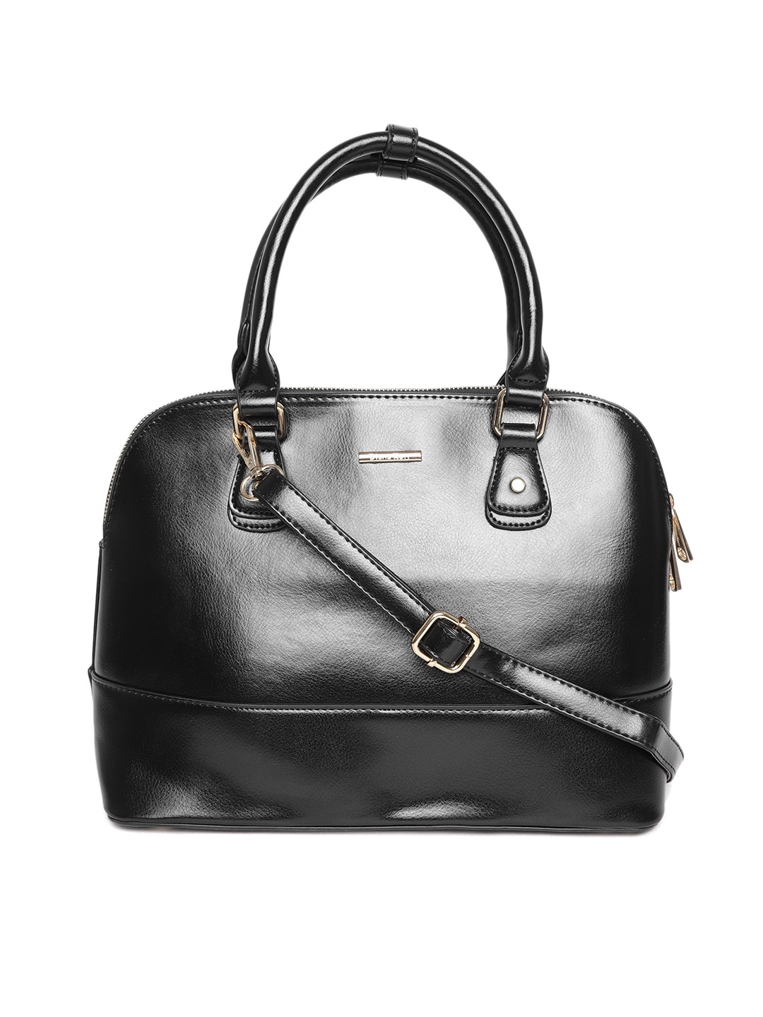 

Diana Korr Black Solid Handheld Bag with Sling Strap