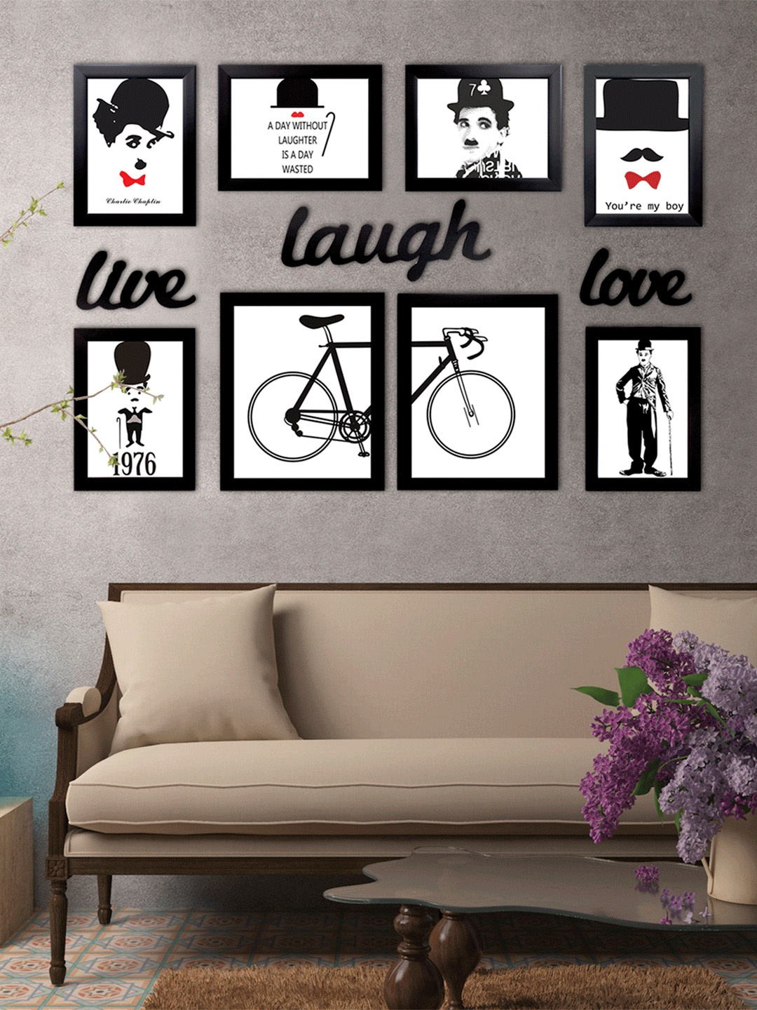 

Art Street Black Set of 8 Photo Frames