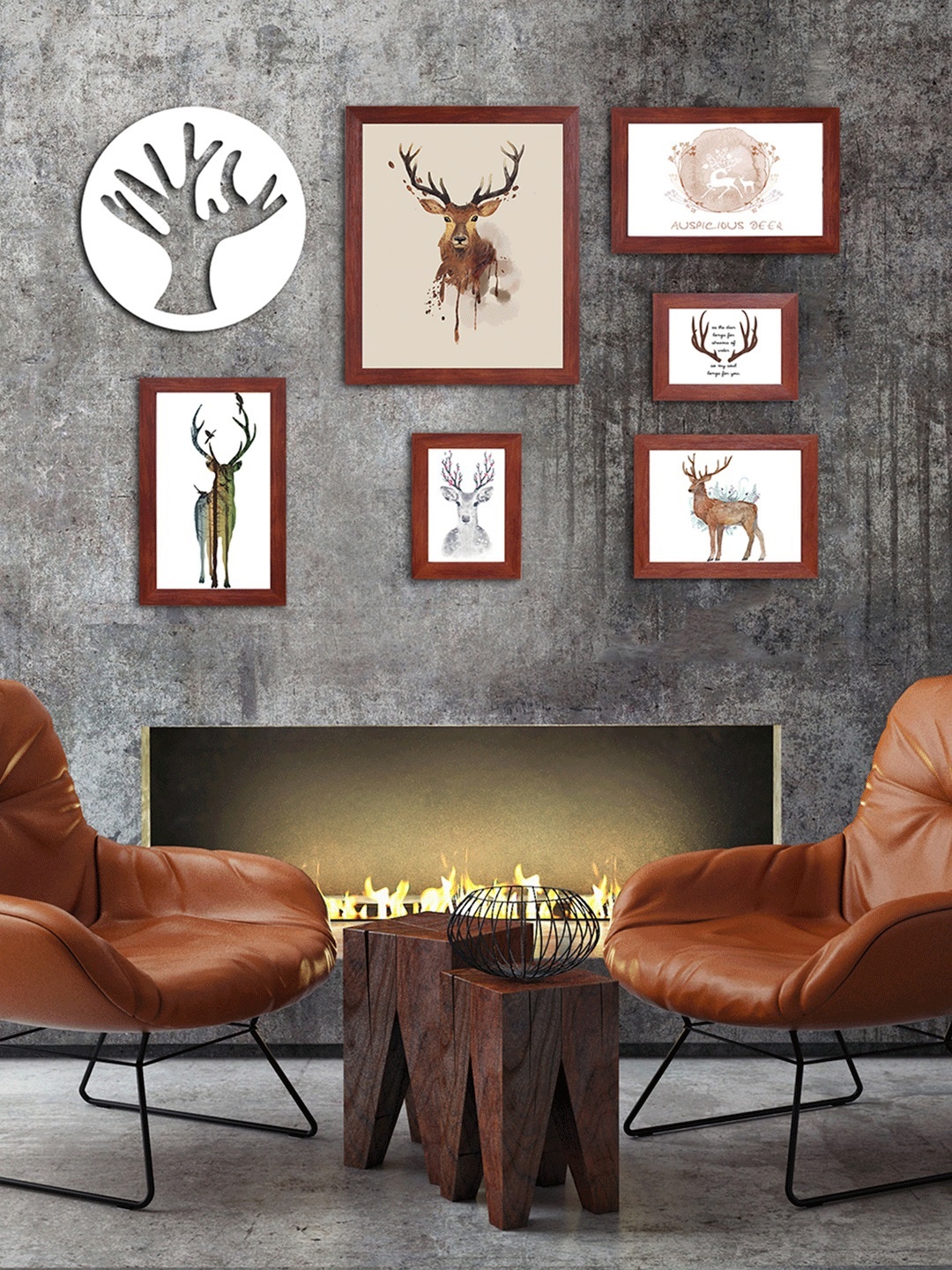 

Art Street Brown Set of 6 Photo Frames