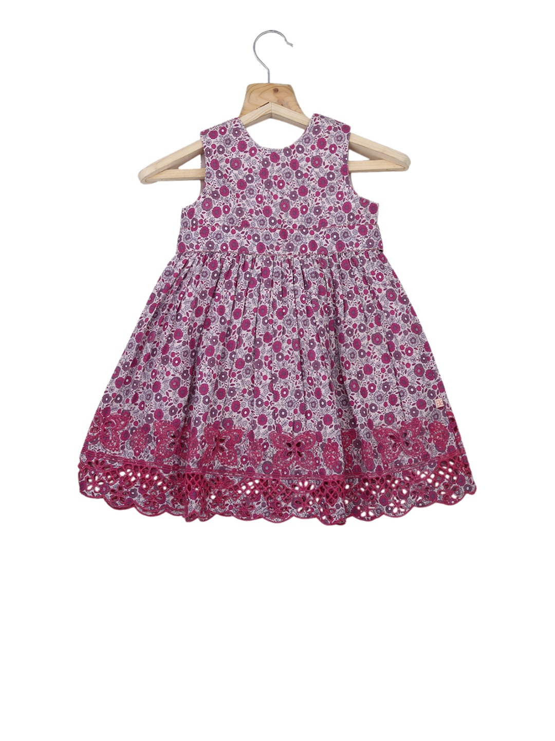 

Tiddlywings Girls Pink Printed A-Line Dress