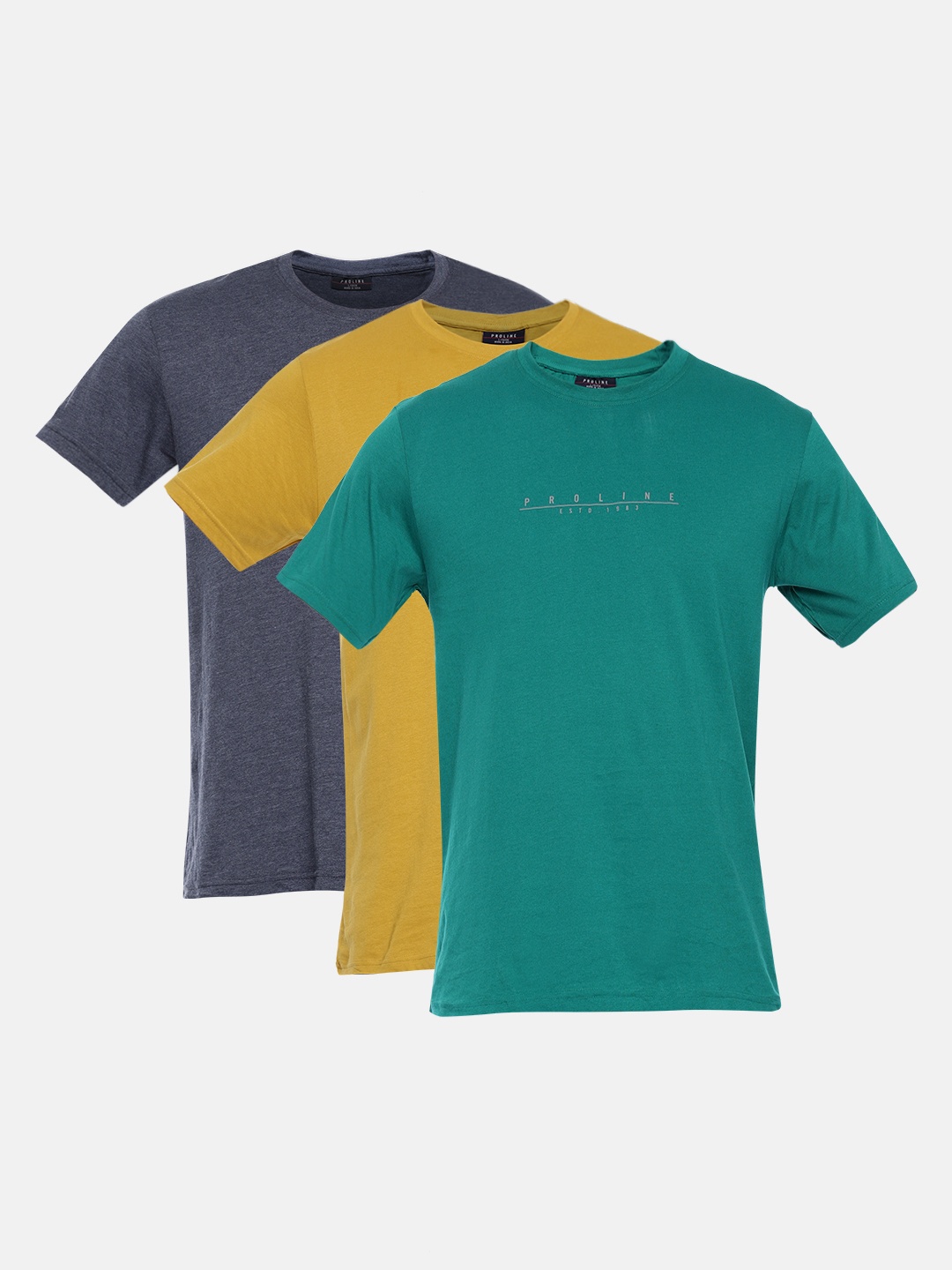 

Proline Active Men Green Solid Round Neck T-shirt