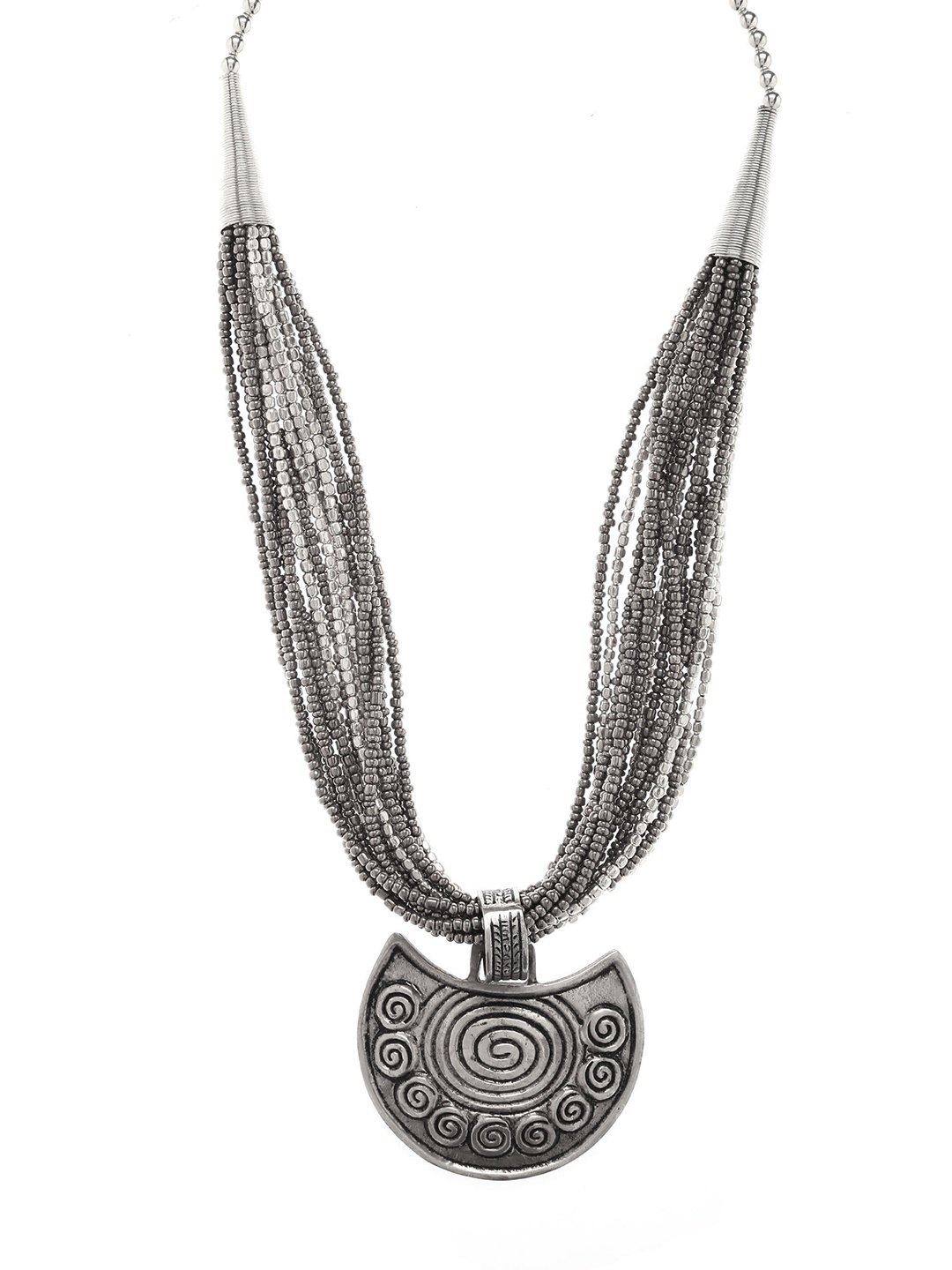 

Bamboo Tree Jewels Silver-Toned Metal Necklace