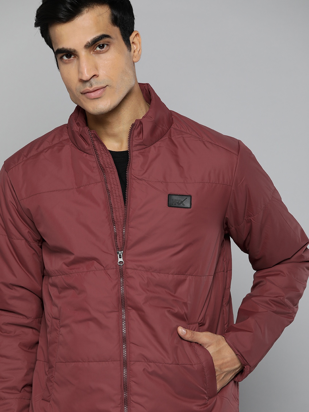 

HRX by Hrithik Roshan Men Maroon Solid Padded Jacket