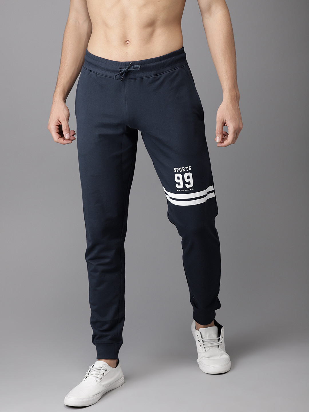 

HERE&NOW Men Navy Joggers, Navy blue