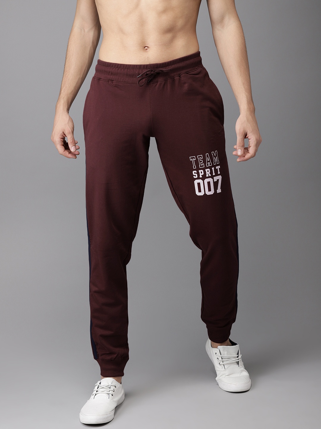 

HERE&NOW Men Maroon Joggers