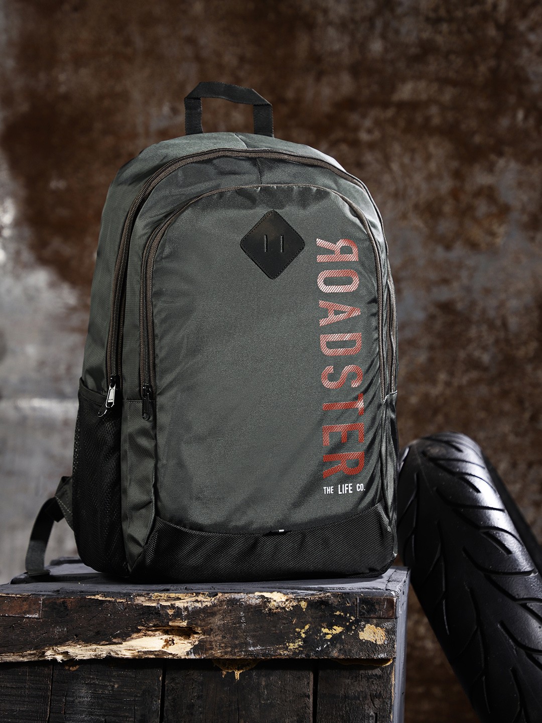 

Roadster Unisex Grey Brand Logo Backpack