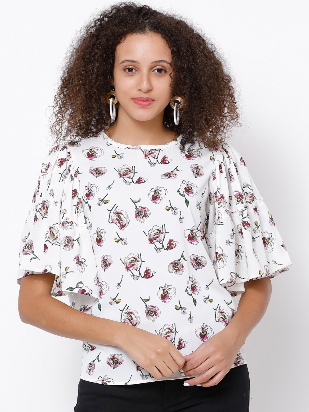 

Tokyo Talkies Women White Printed Top